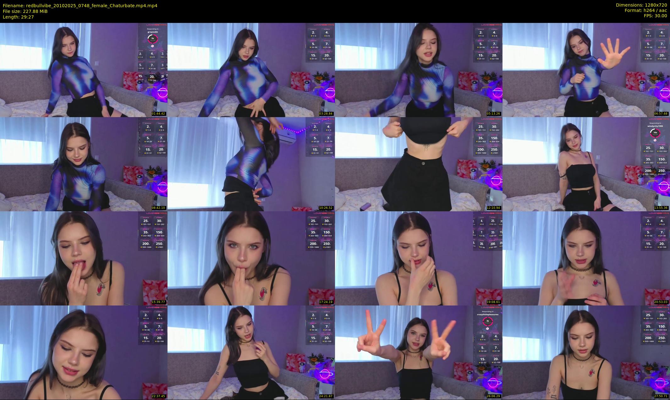redbullvibe — 30 minute Chaturbate female cam show recording, 720p, Oct 20, 2025