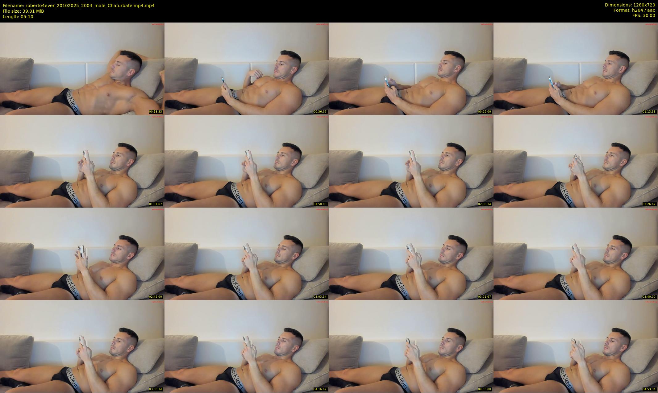 roberto4ever — 6 minute Chaturbate male cam show recording, 720p, Oct 20, 2025