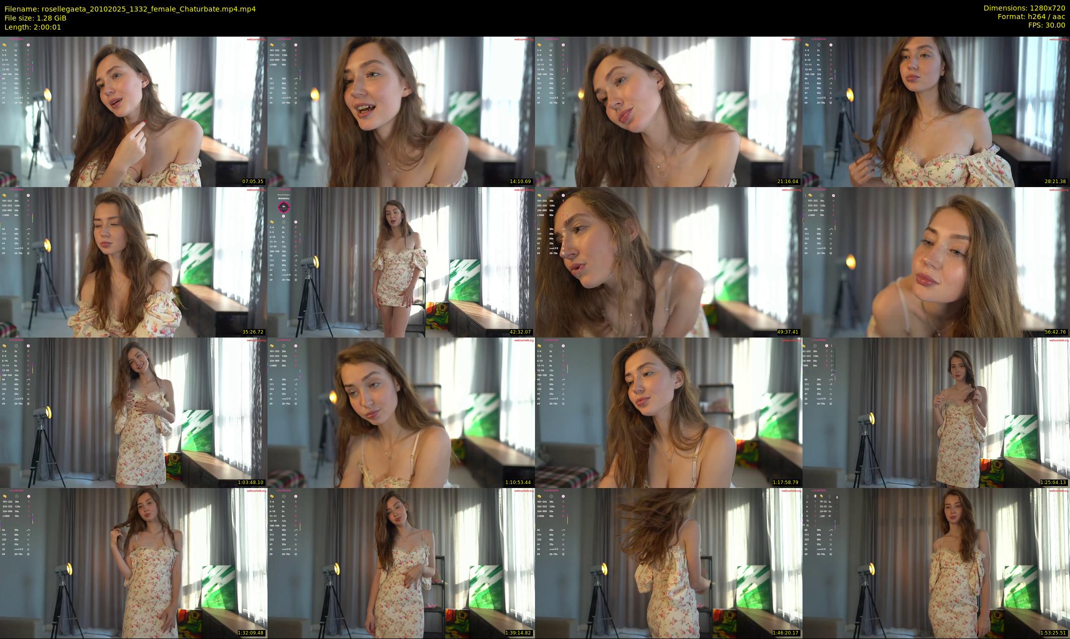 rosellegaeta — 121 minute Chaturbate female cam show recording, 720p, Oct 20, 2025