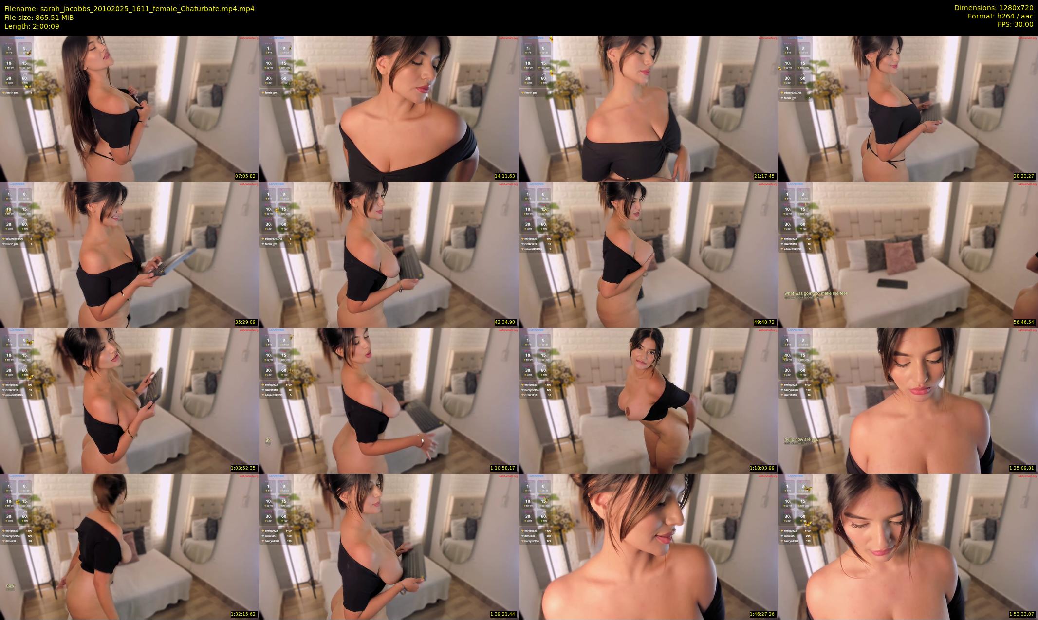 sarah_jacobbs — 121 minute Chaturbate female cam show recording, 720p, Oct 20, 2025