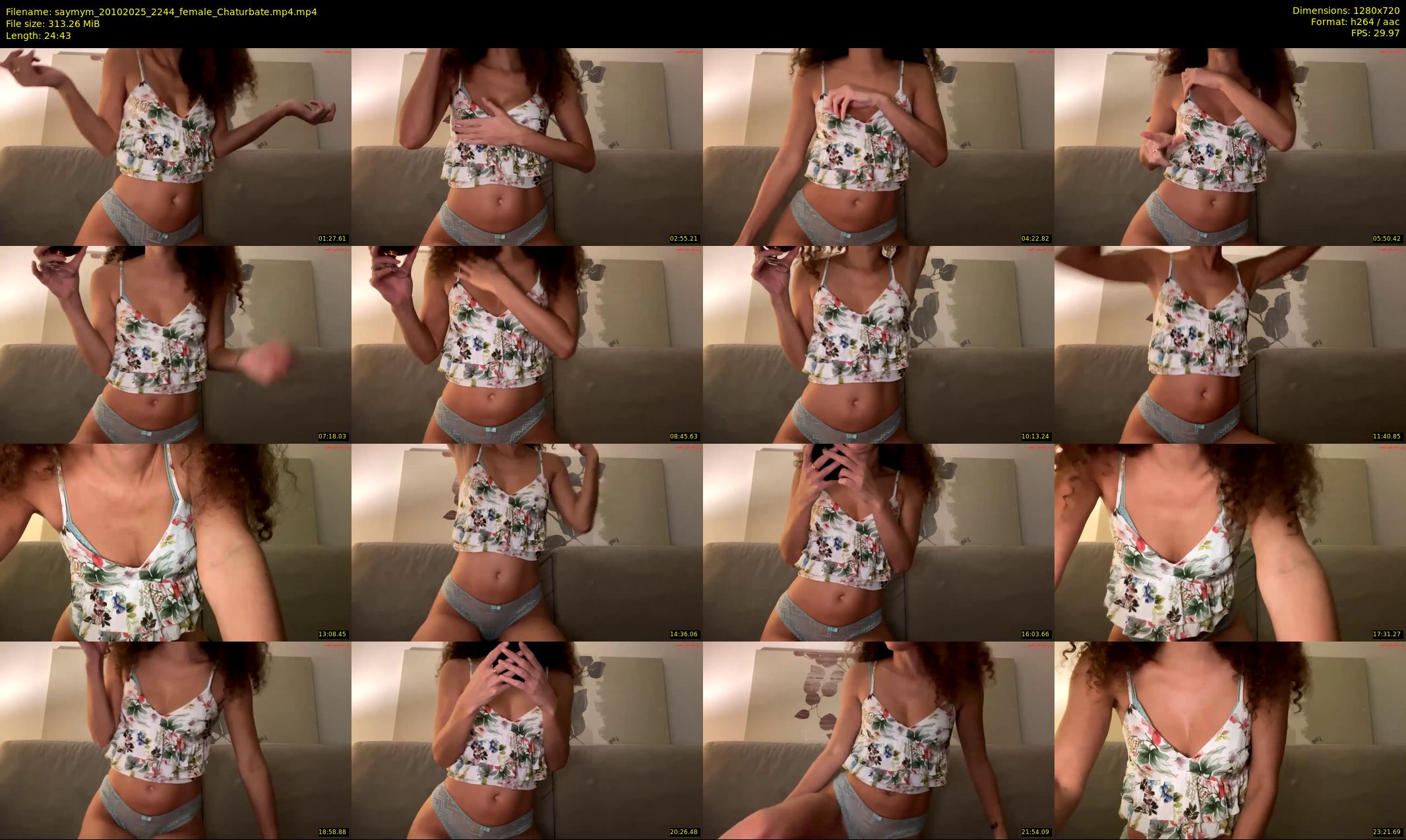 saymym — 25 minute Chaturbate female cam show recording, 720p, Oct 20, 2025