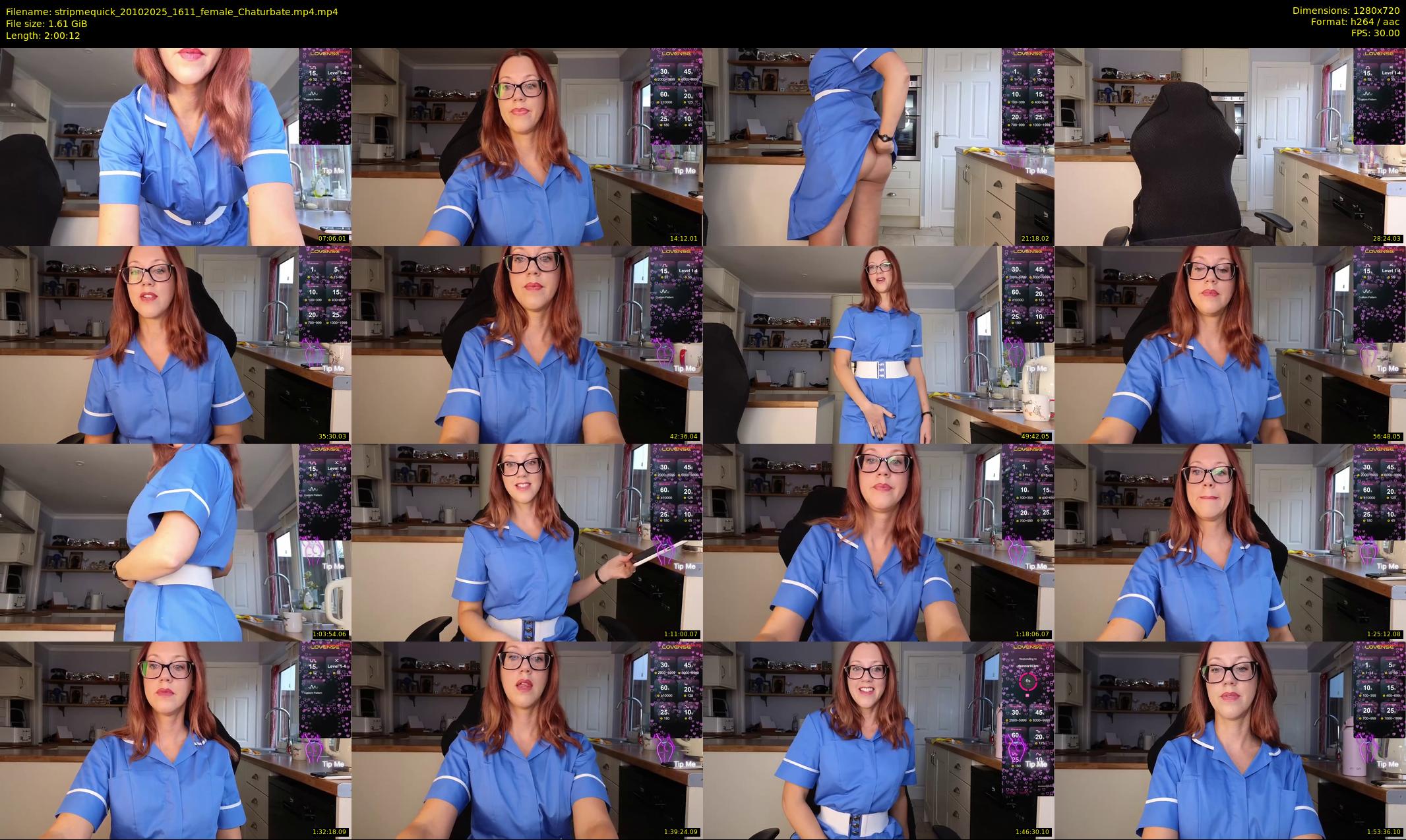 stripmequick — 121 minute Chaturbate female cam show recording, 720p, Oct 20, 2025