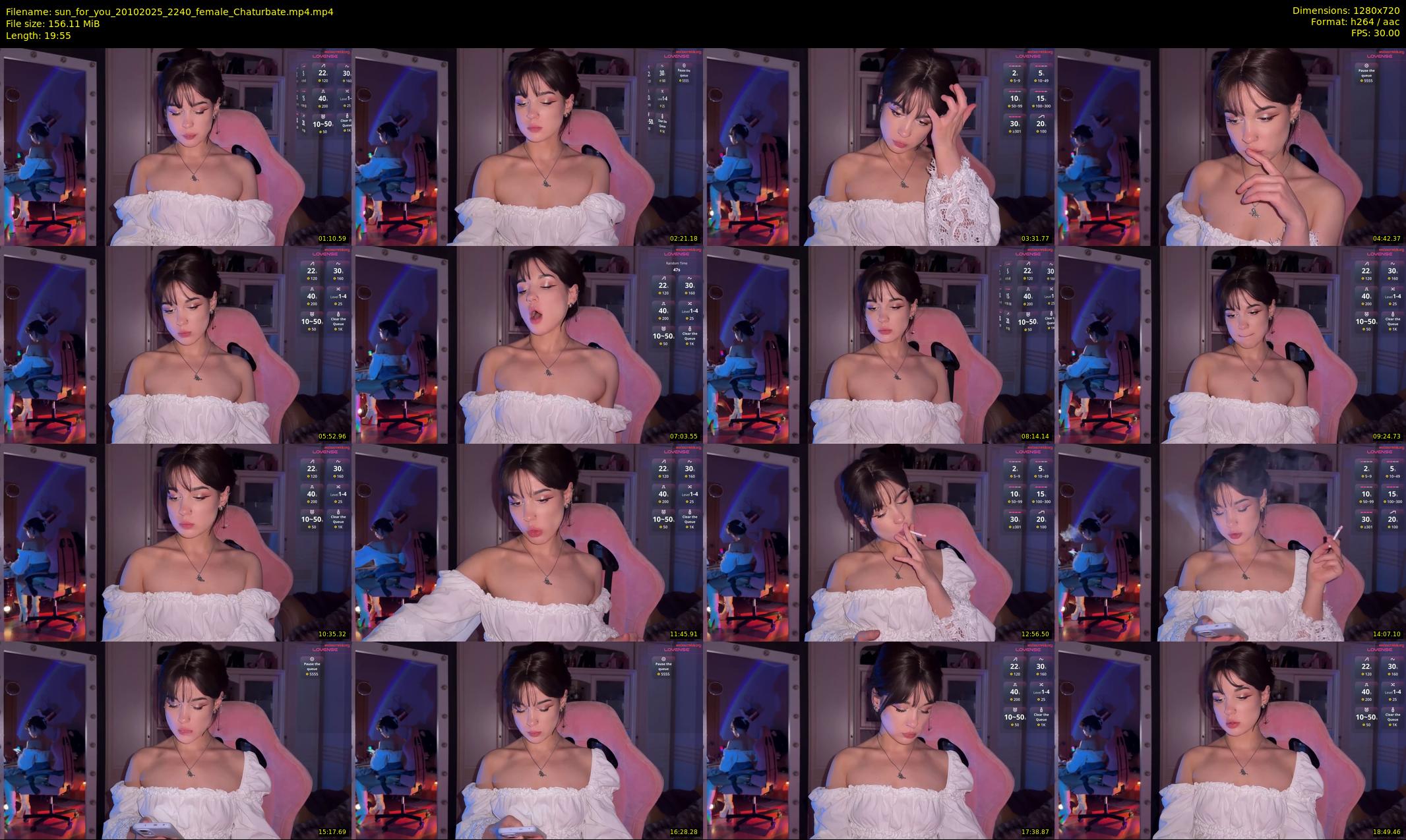 sun_for_you — 20 minute Chaturbate female cam show recording, 720p, Oct 20, 2025