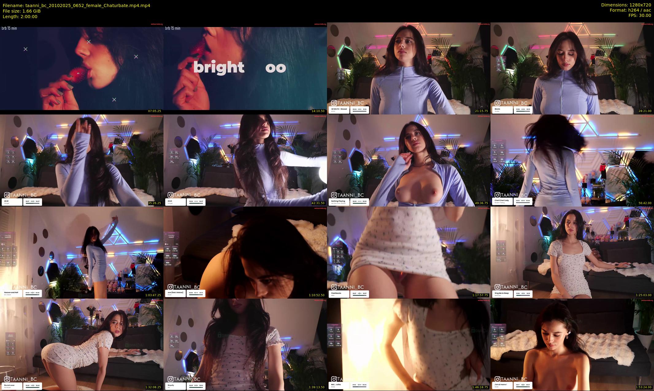 taanni_bc — 120 minute Chaturbate female cam show recording, 720p, Oct 20, 2025