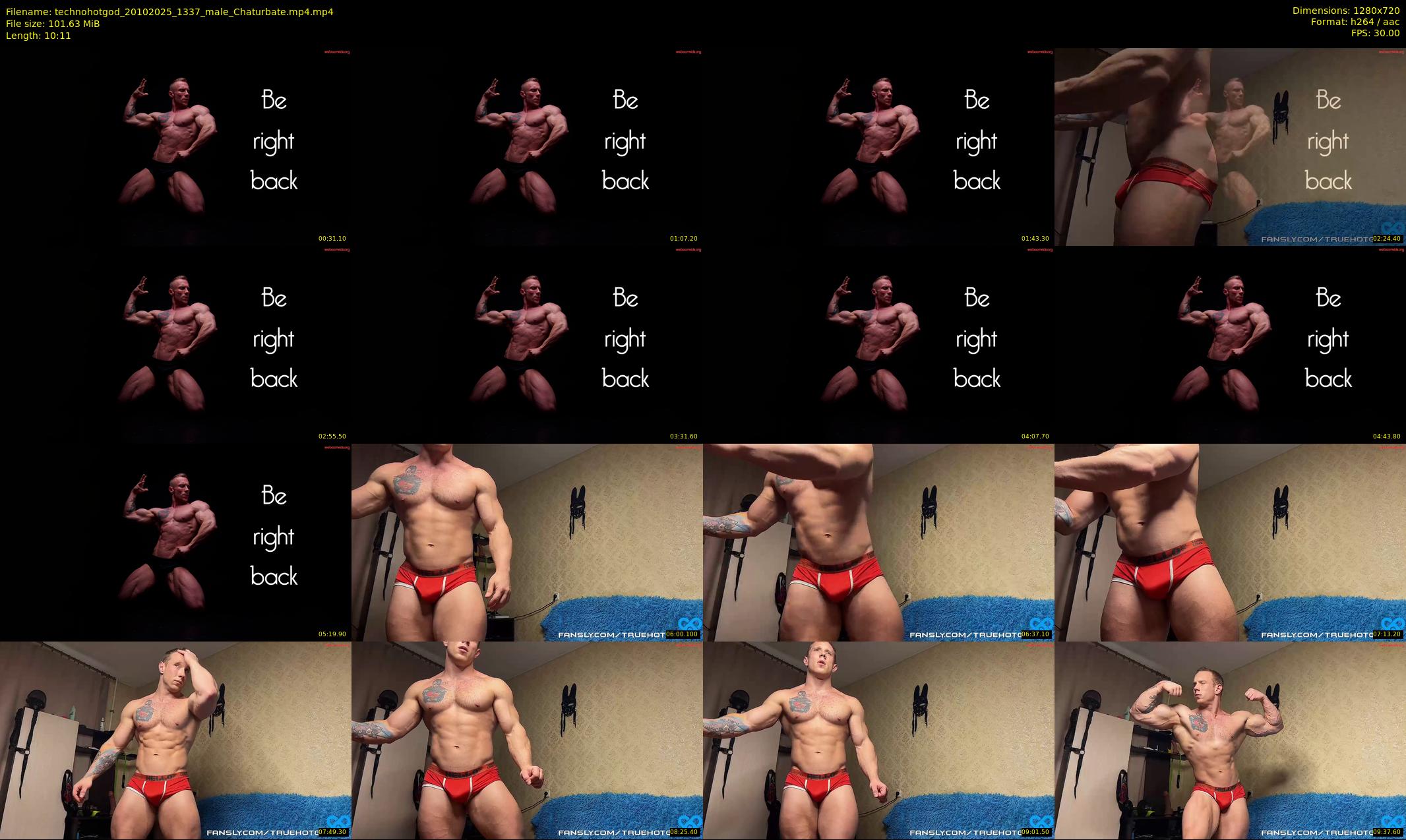 technohotgod — 11 minute Chaturbate male cam show recording, 720p, Oct 20, 2025