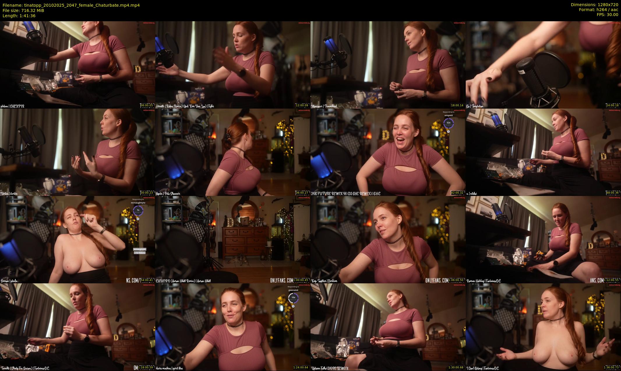 tinatopp — 102 minute Chaturbate female cam show recording, 720p, Oct 20, 2025