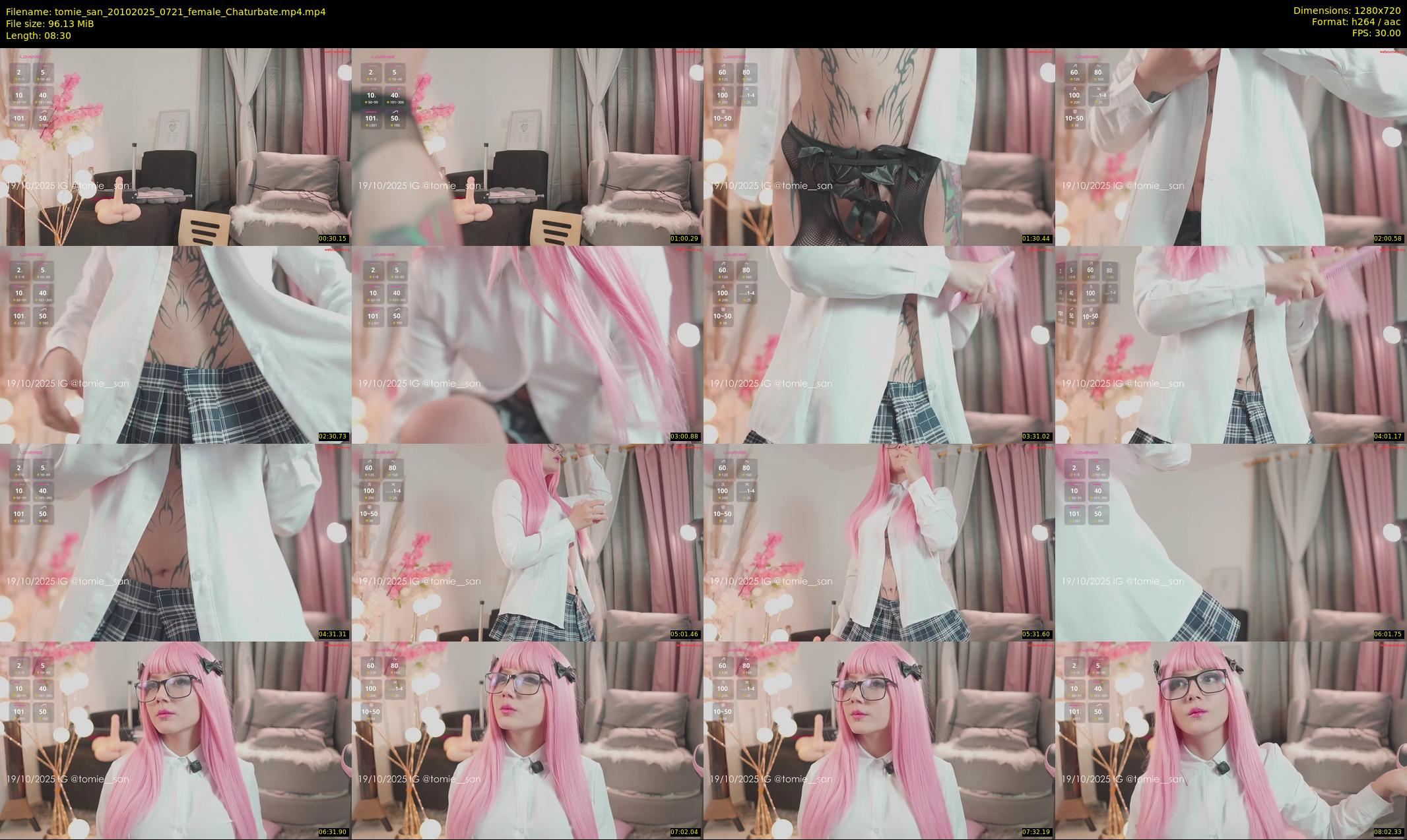 tomie_san — 9 minute Chaturbate female cam show recording, 720p, Oct 20, 2025
