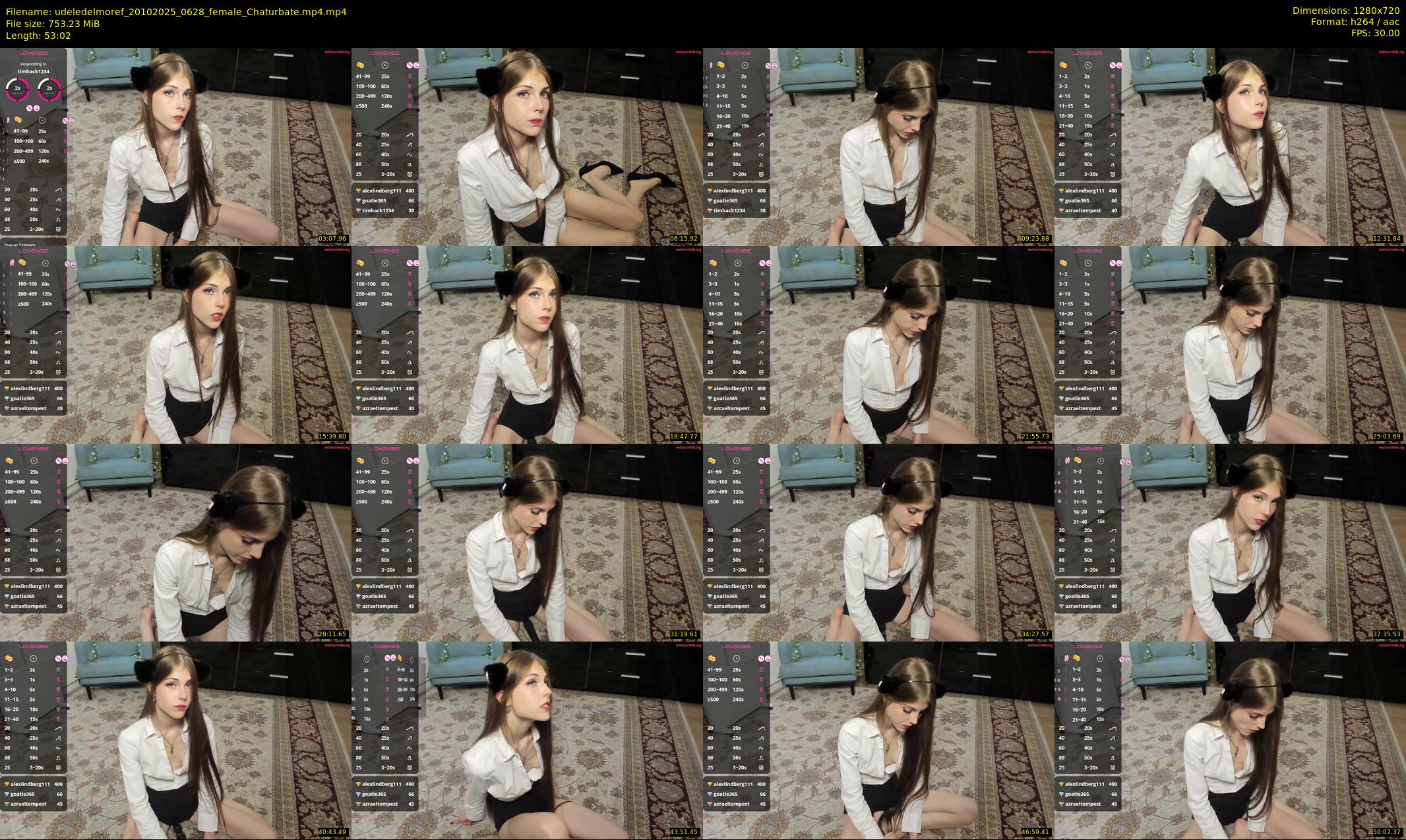 udeledelmoref — 54 minute Chaturbate female cam show recording, 720p, Oct 20, 2025