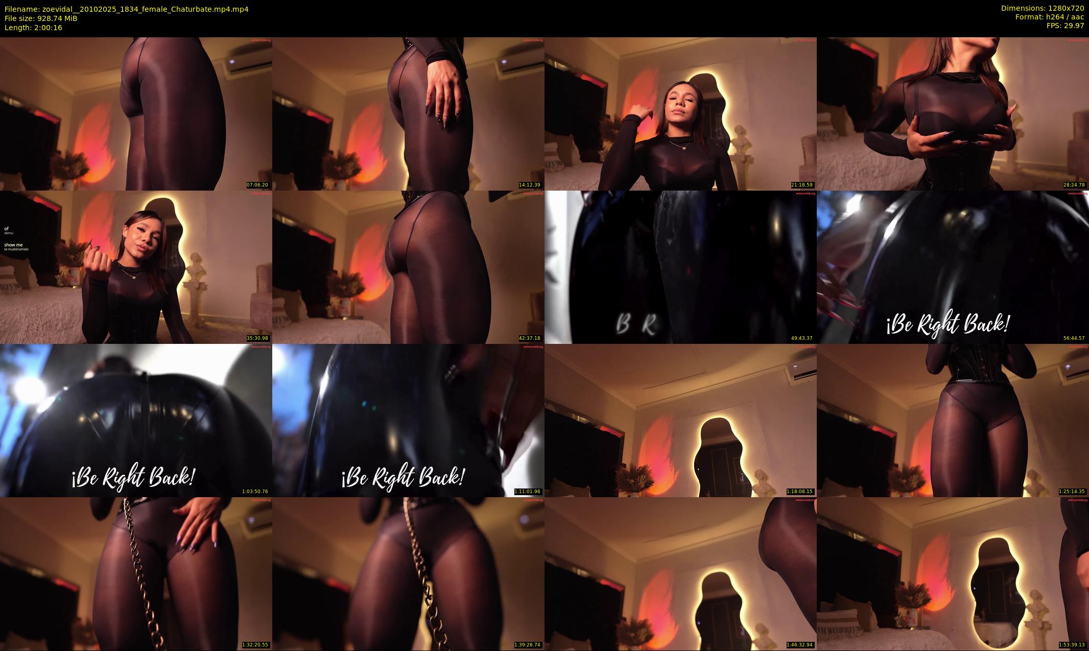 zoevidal_ — 121 minute Chaturbate female cam show recording, 720p, Oct 20, 2025