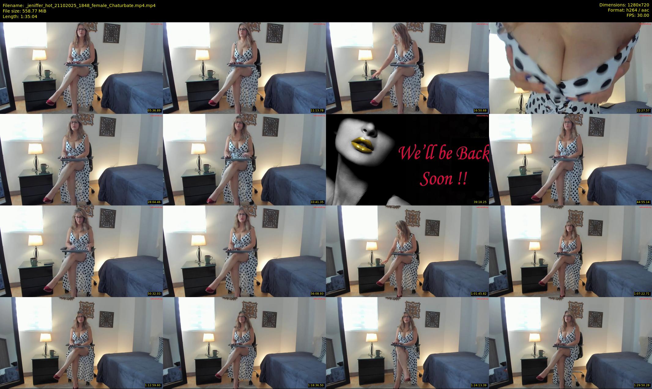 _jeniffer_hot — 96 minute Chaturbate female cam show recording, 720p, Oct 21, 2025