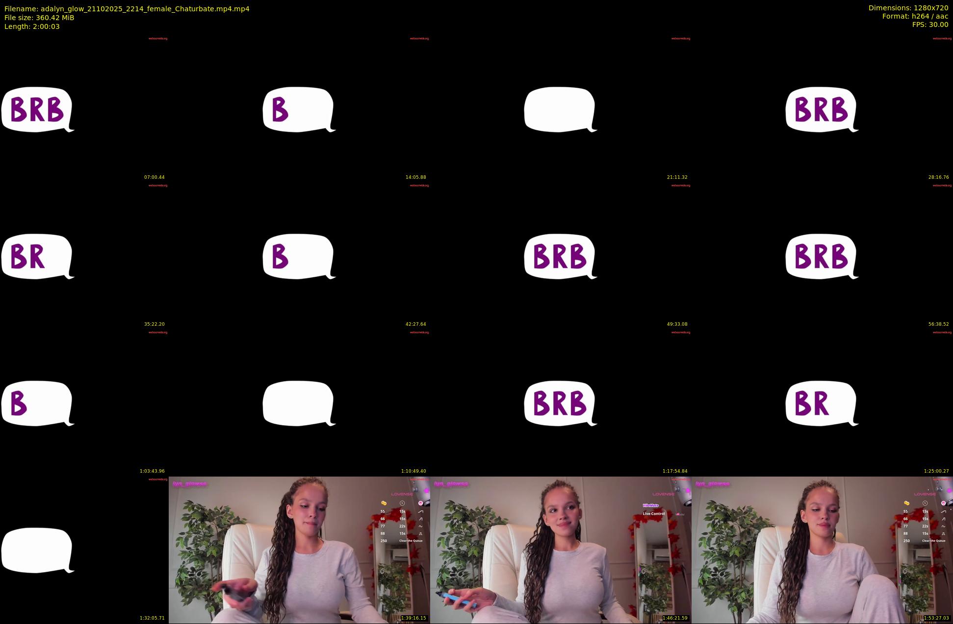 adalyn_glow — 121 minute Chaturbate female cam show recording, 720p, Oct 21, 2025