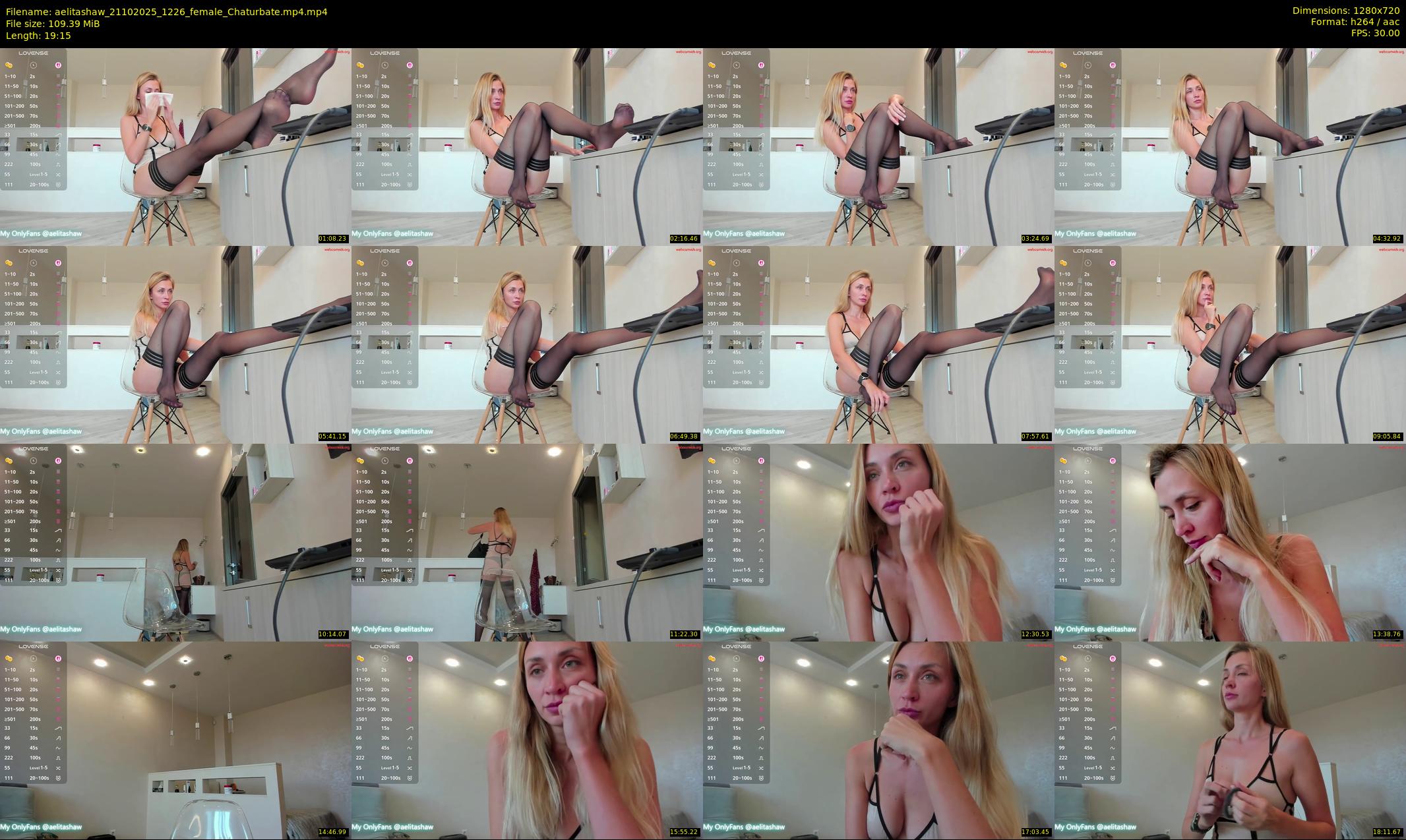 aelitashaw — 20 minute Chaturbate female cam show recording, 720p, Oct 21, 2025