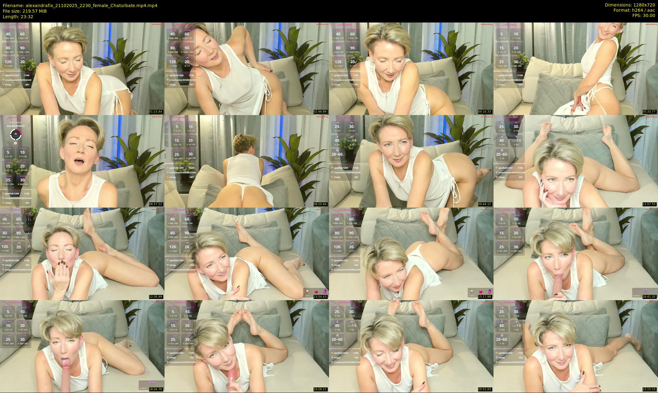 alexandrafix — 24 minute Chaturbate female cam show recording, 720p, Oct 21, 2025