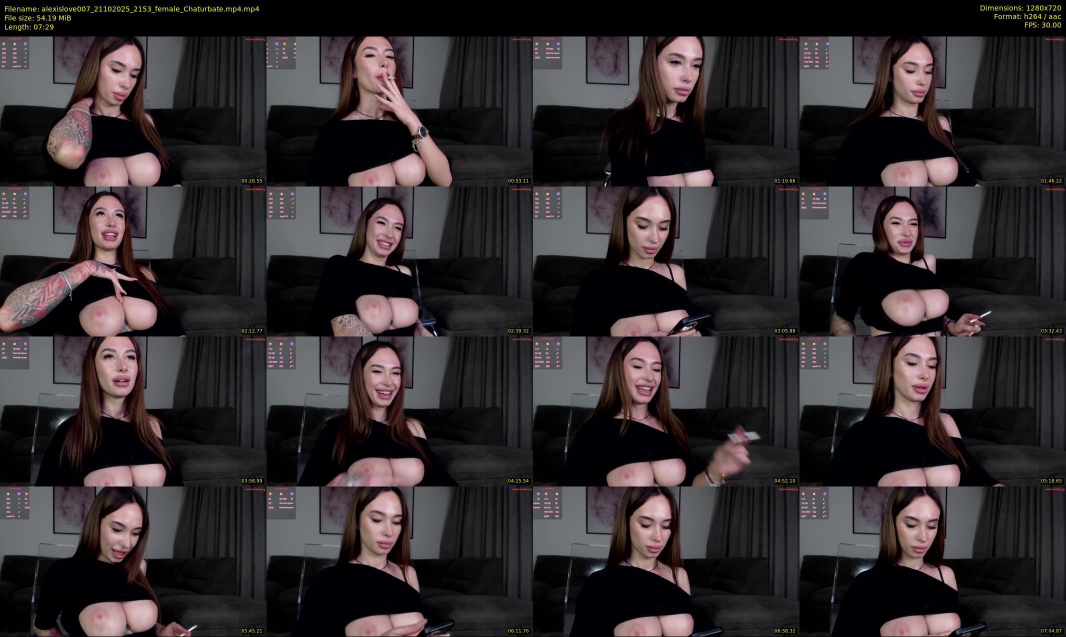alexislove007 — 8 minute Chaturbate female cam show recording, 720p, Oct 21, 2025