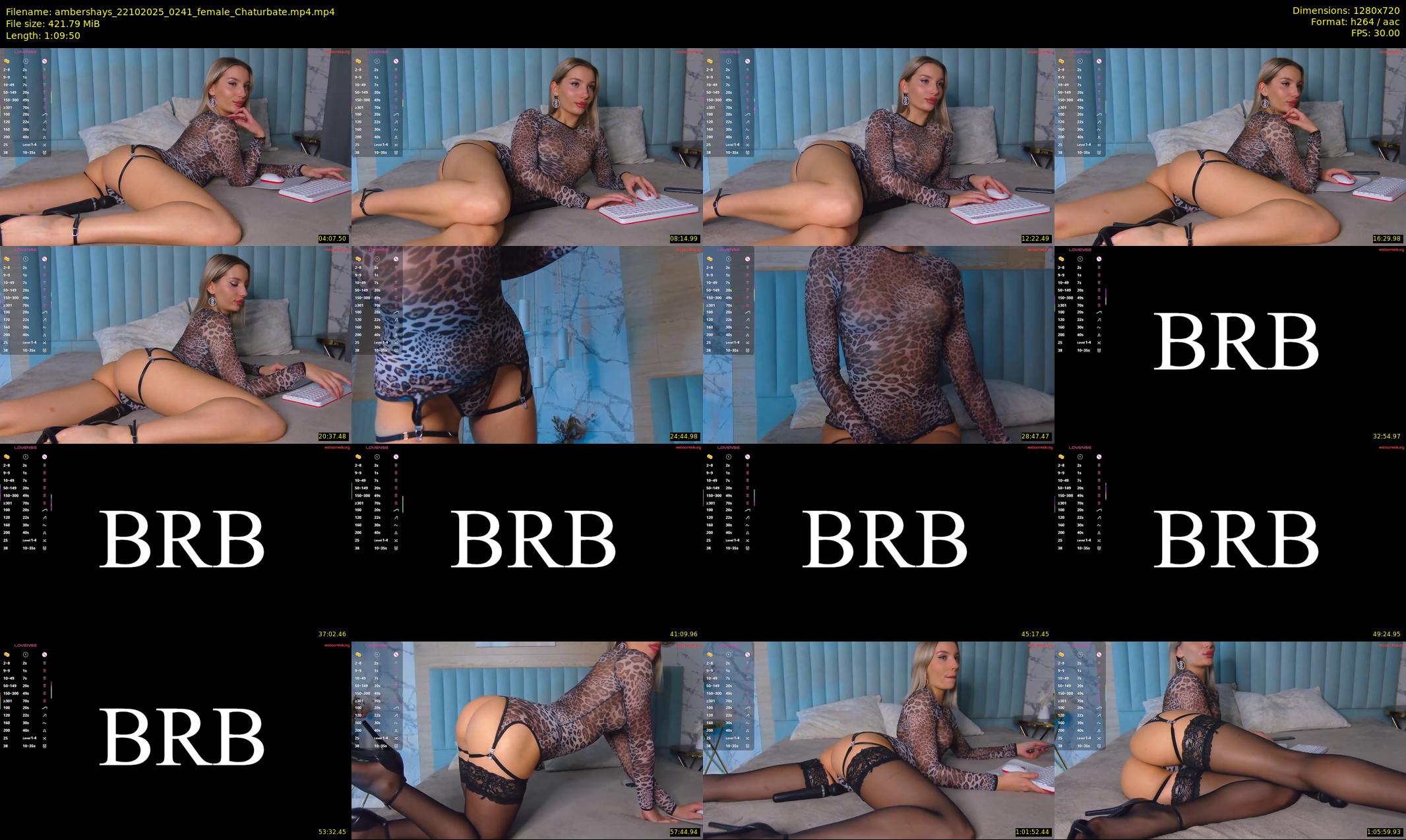 ambershays — 70 minute Chaturbate female cam show recording, 720p, Oct 22, 2025