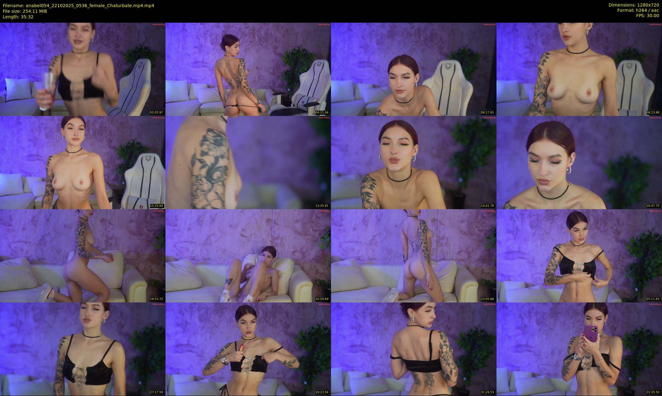 anabel054 — 36 minute Chaturbate female cam show recording, 720p, Oct 22, 2025