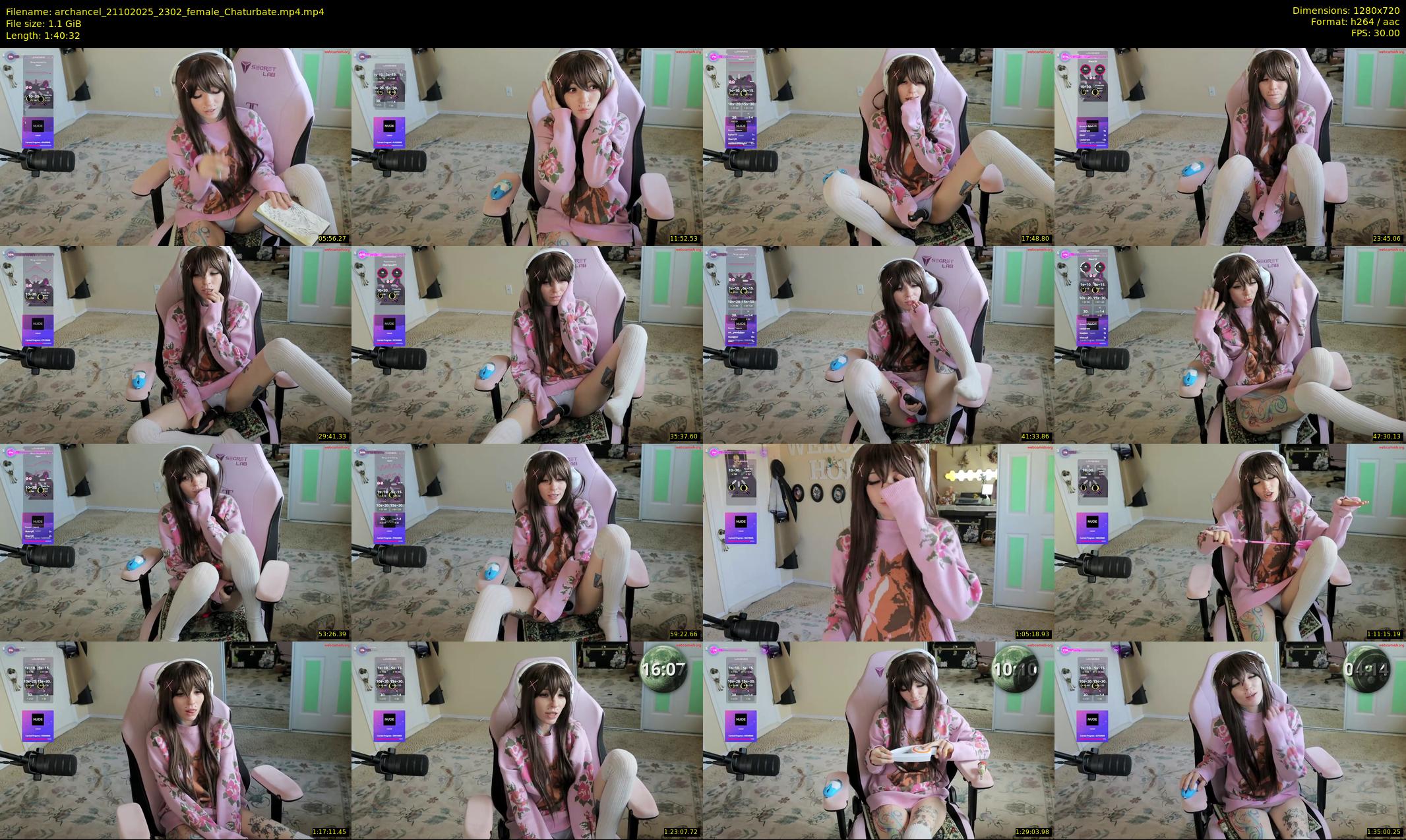 archancel — 101 minute Chaturbate female cam show recording, 720p, Oct 21, 2025
