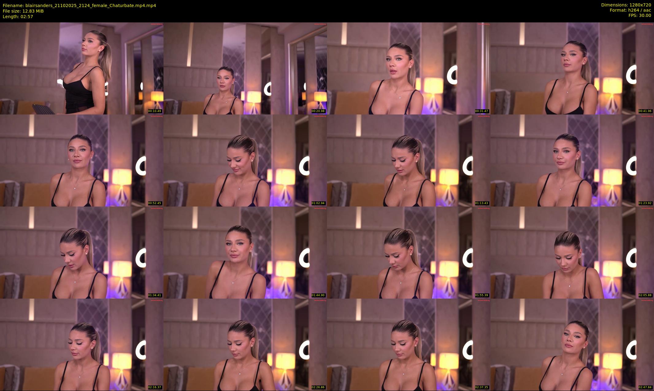 blairsanders — 3 minute Chaturbate female cam show recording, 720p, Oct 21, 2025