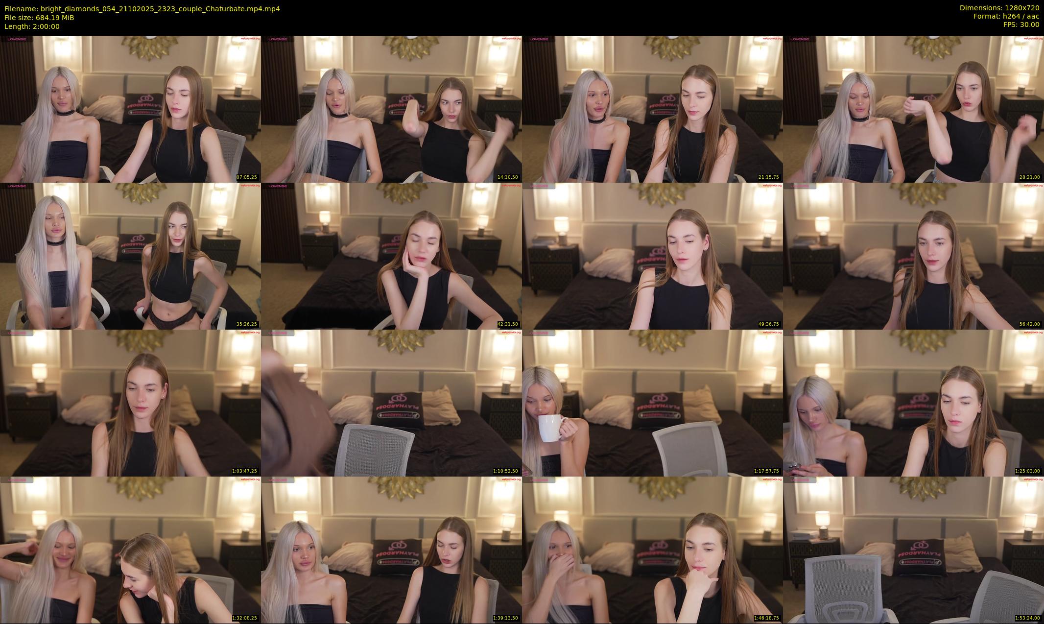 bright_diamonds_054 — 120 minute Chaturbate couple cam show recording, 720p, Oct 21, 2025