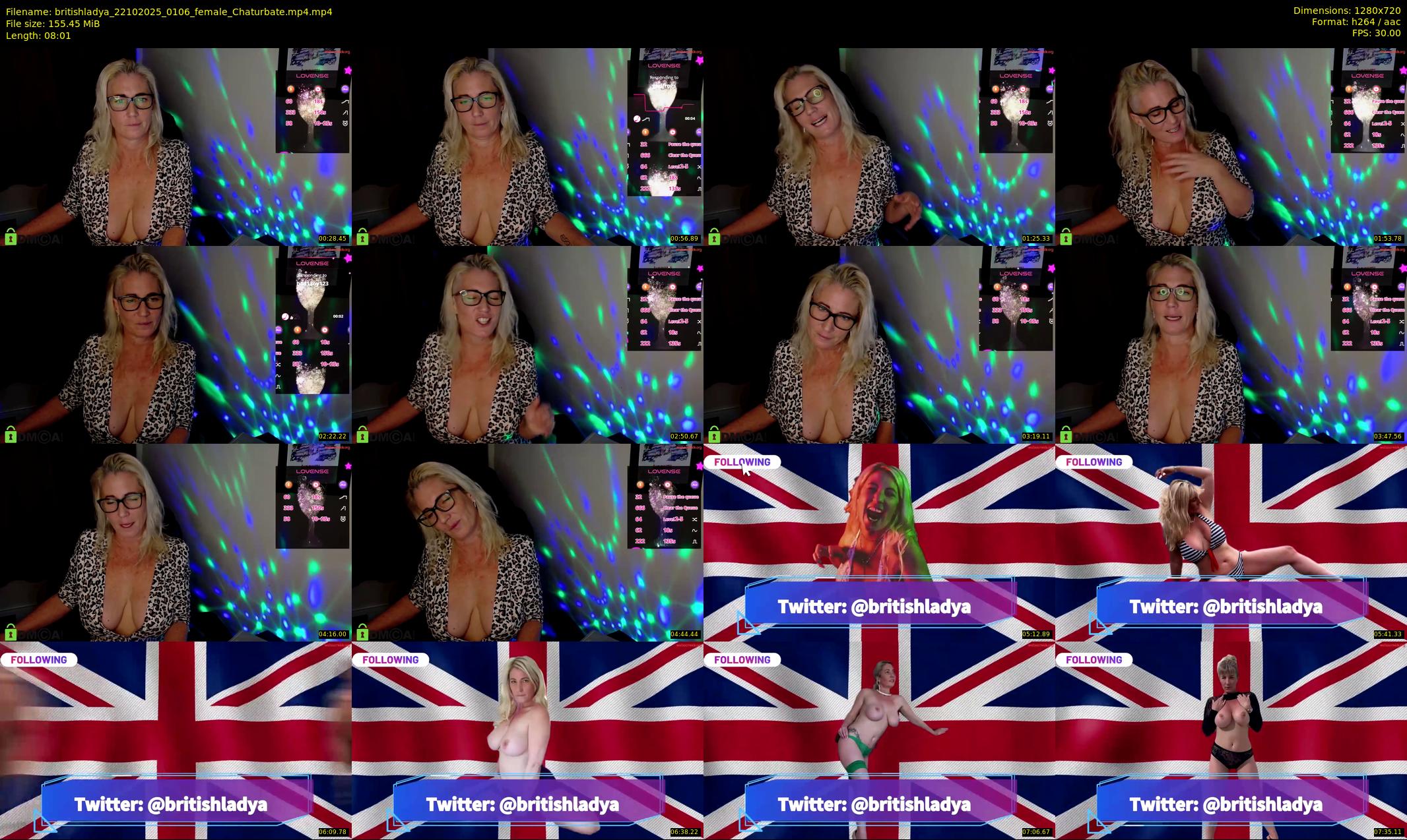 britishladya — 9 minute Chaturbate female cam show recording, 720p, Oct 22, 2025
