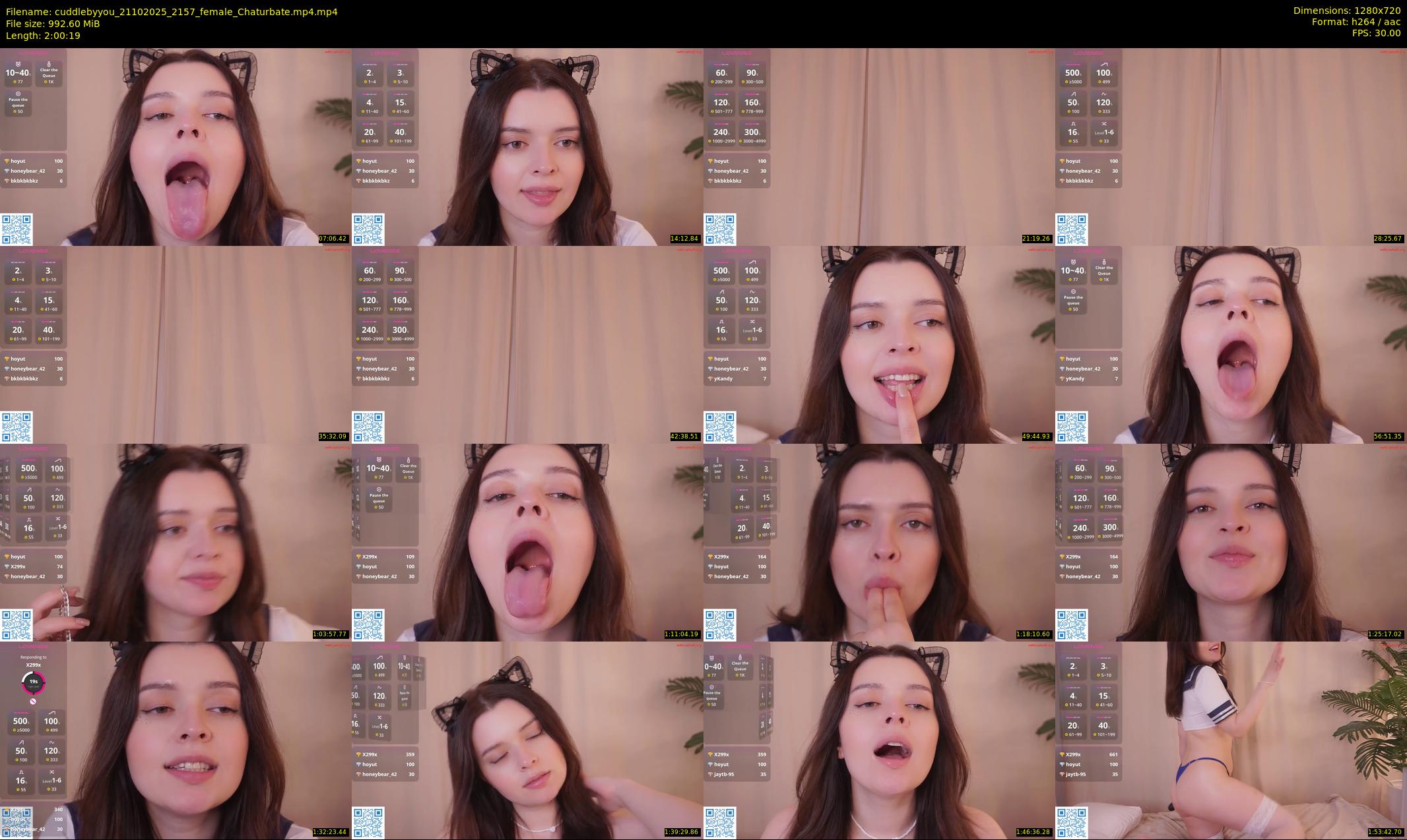 cuddlebyyou — 121 minute Chaturbate female cam show recording, 720p, Oct 21, 2025