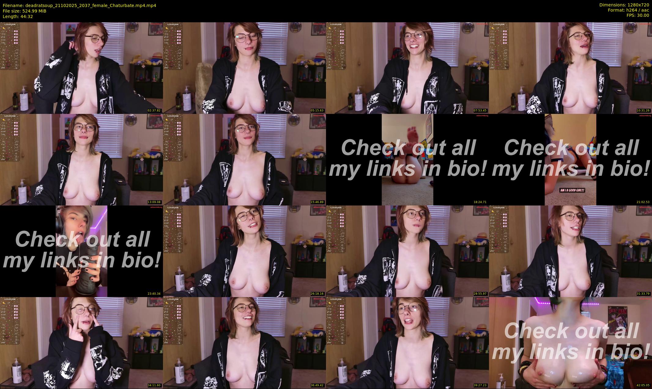 deadratsoup — 45 minute Chaturbate female cam show recording, 720p, Oct 21, 2025