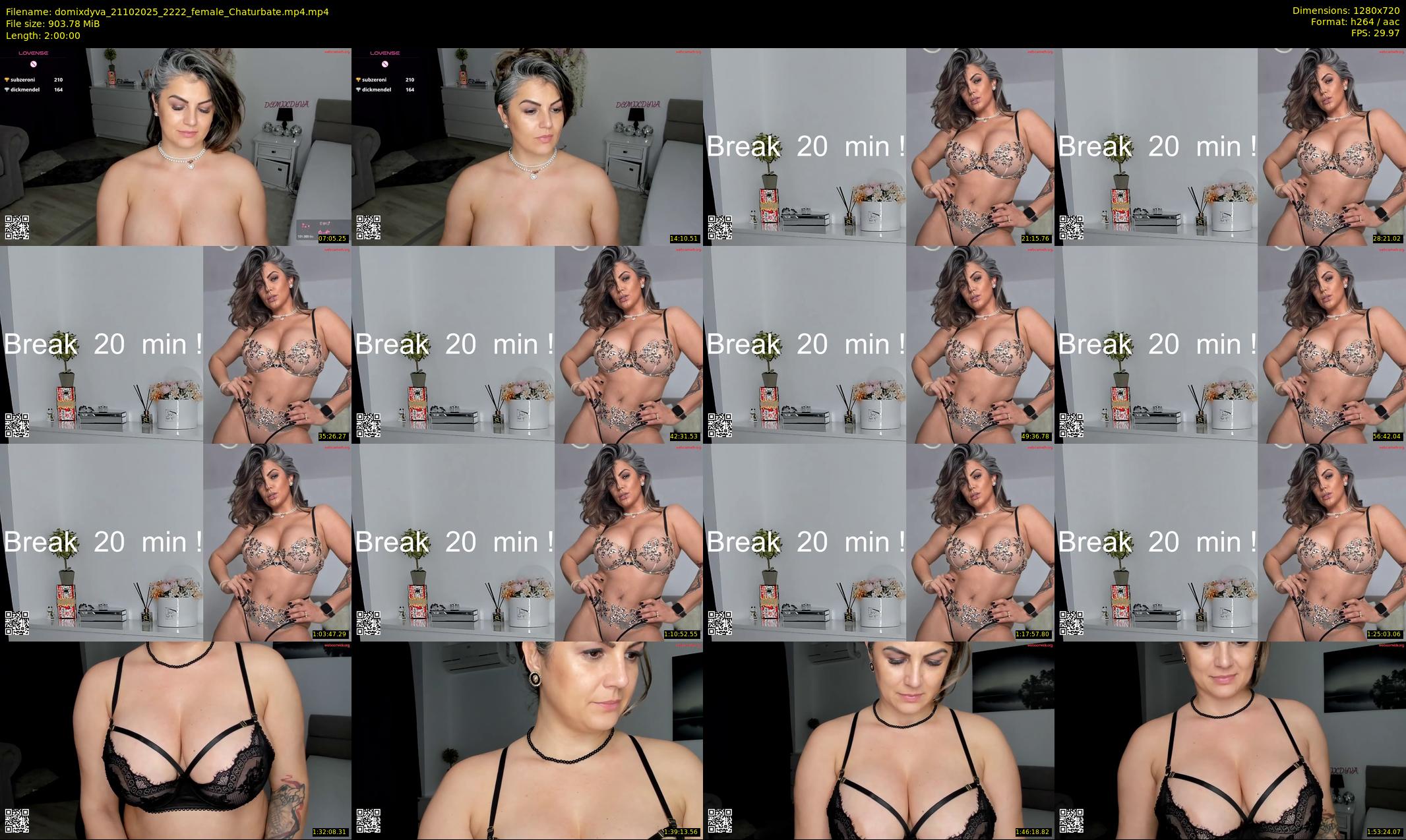 domixdyva — 120 minute Chaturbate female cam show recording, 720p, Oct 21, 2025