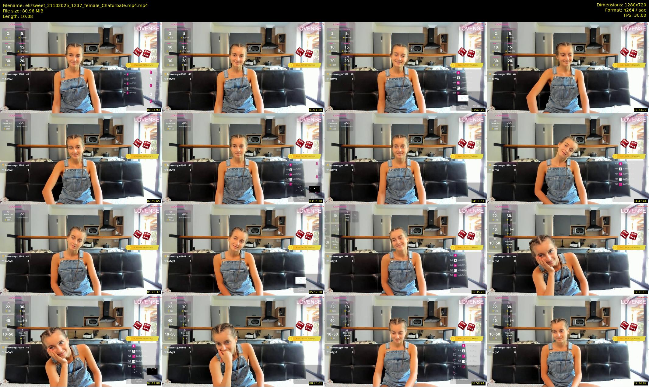 elizsweet — 11 minute Chaturbate female cam show recording, 720p, Oct 21, 2025