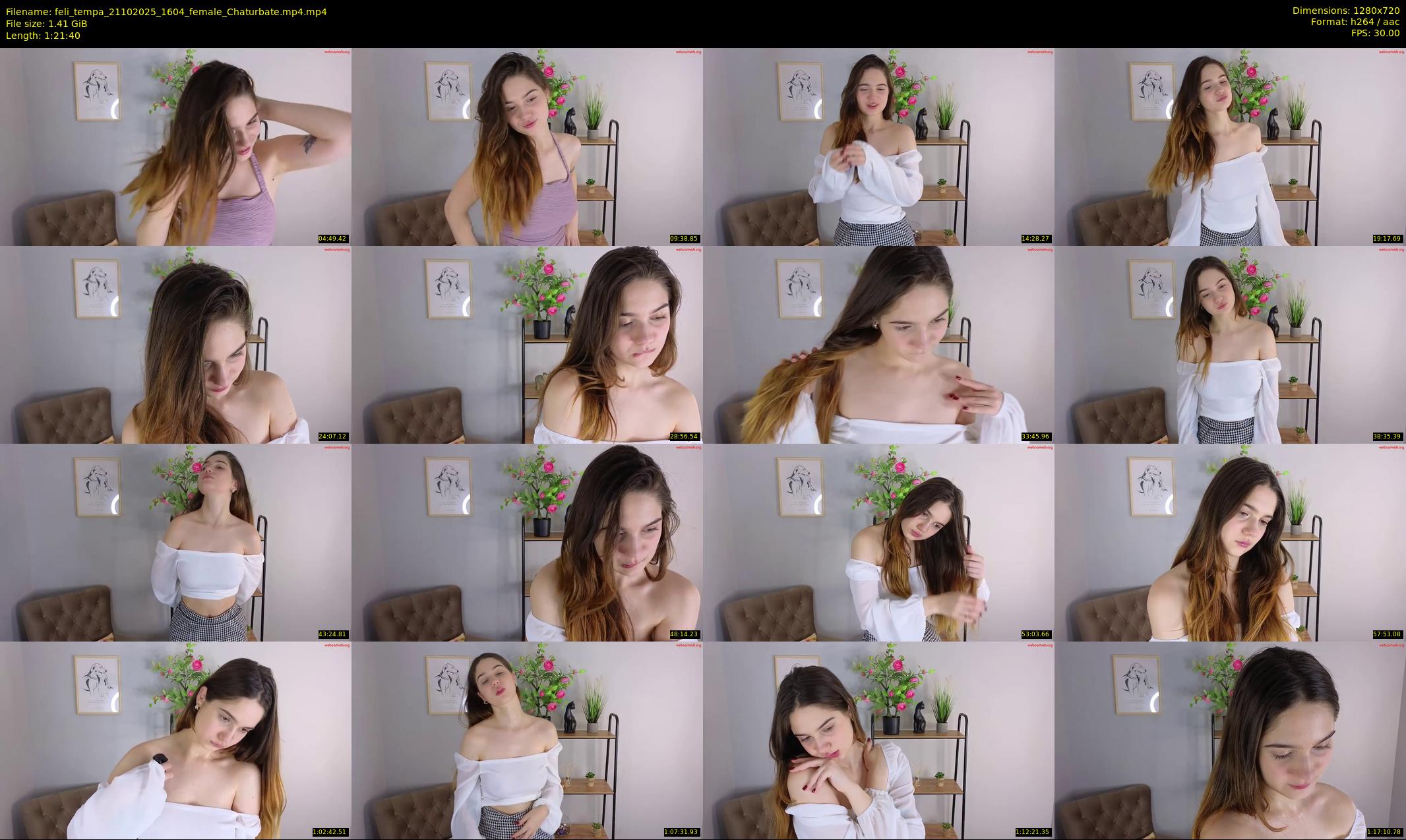 feli_tempa — 82 minute Chaturbate female cam show recording, 720p, Oct 21, 2025