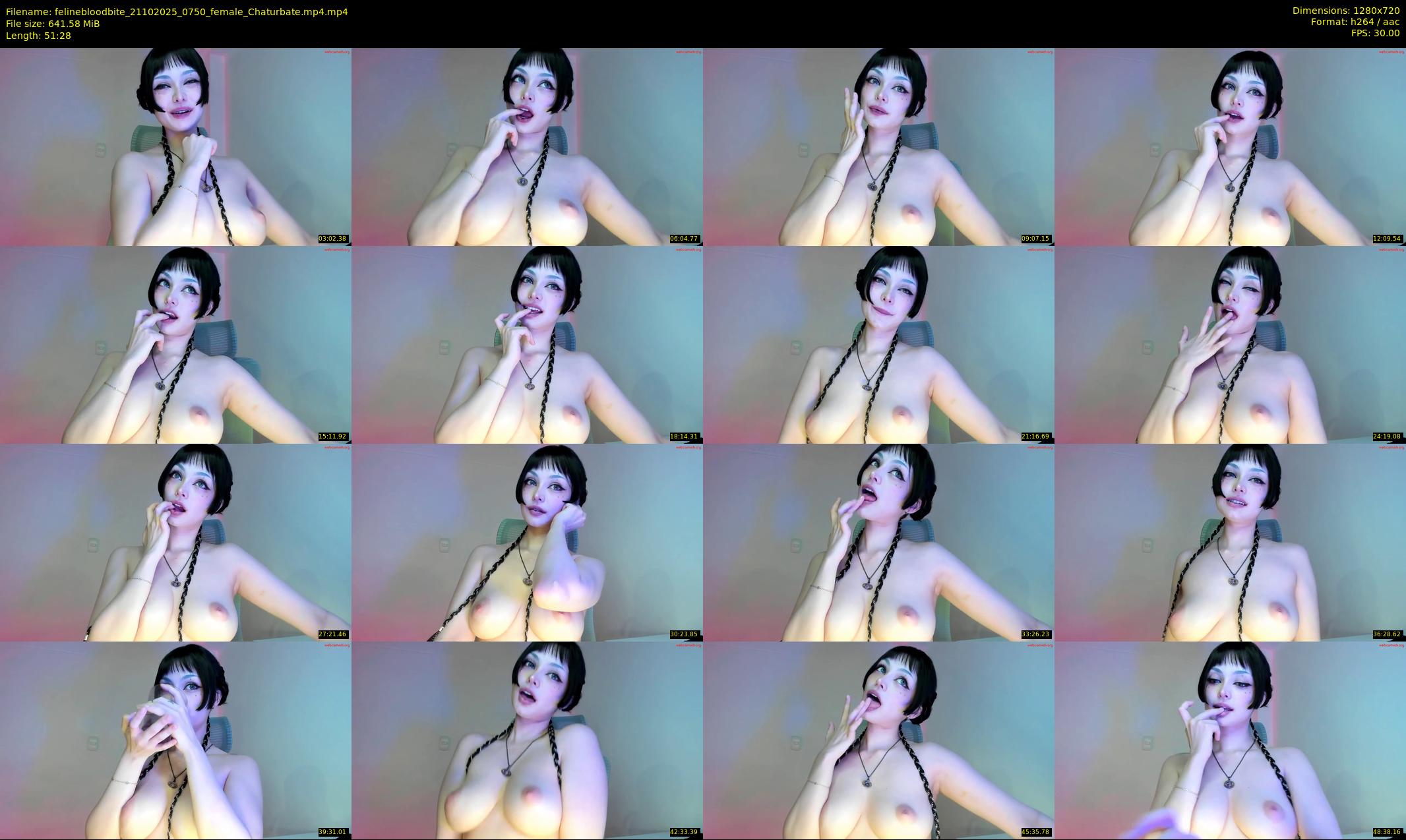felinebloodbite — 52 minute Chaturbate female cam show recording, 720p, Oct 21, 2025