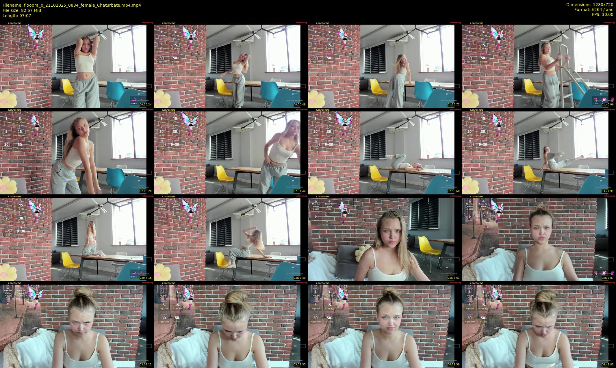 flooora_0 — 8 minute Chaturbate couple cam show recording, 720p, Oct 21, 2025