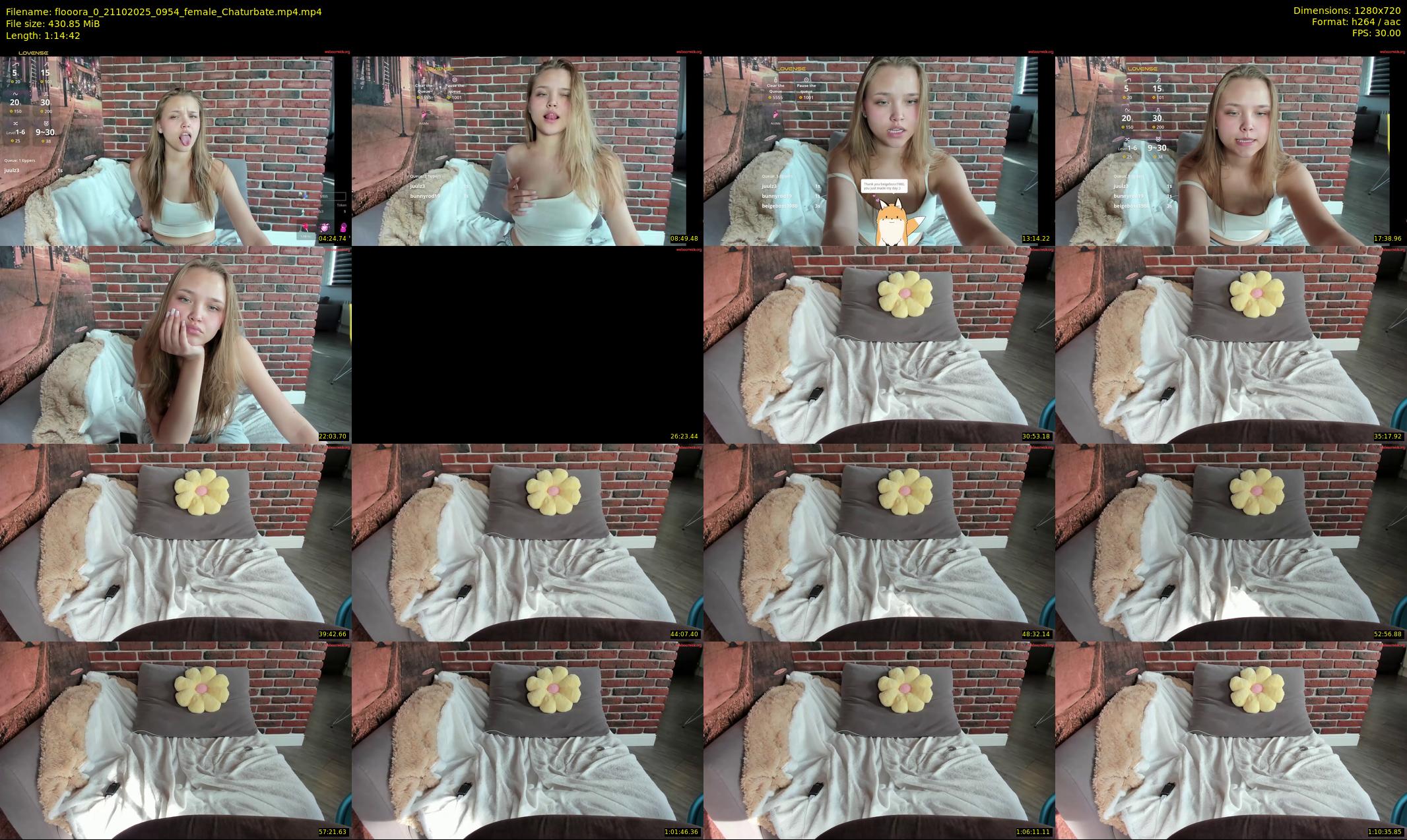 flooora_0 — 75 minute Chaturbate couple cam show recording, 720p, Oct 21, 2025