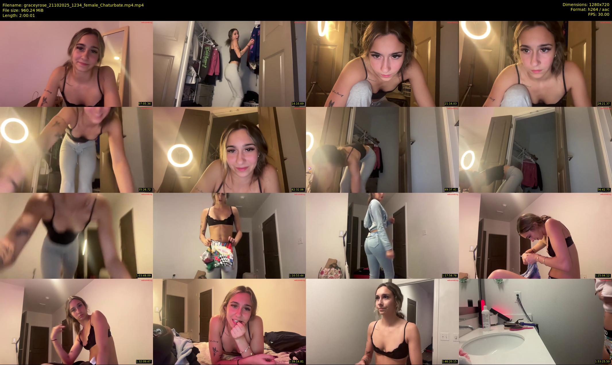 graceyrose — 121 minute Chaturbate female cam show recording, 720p, Oct 21, 2025