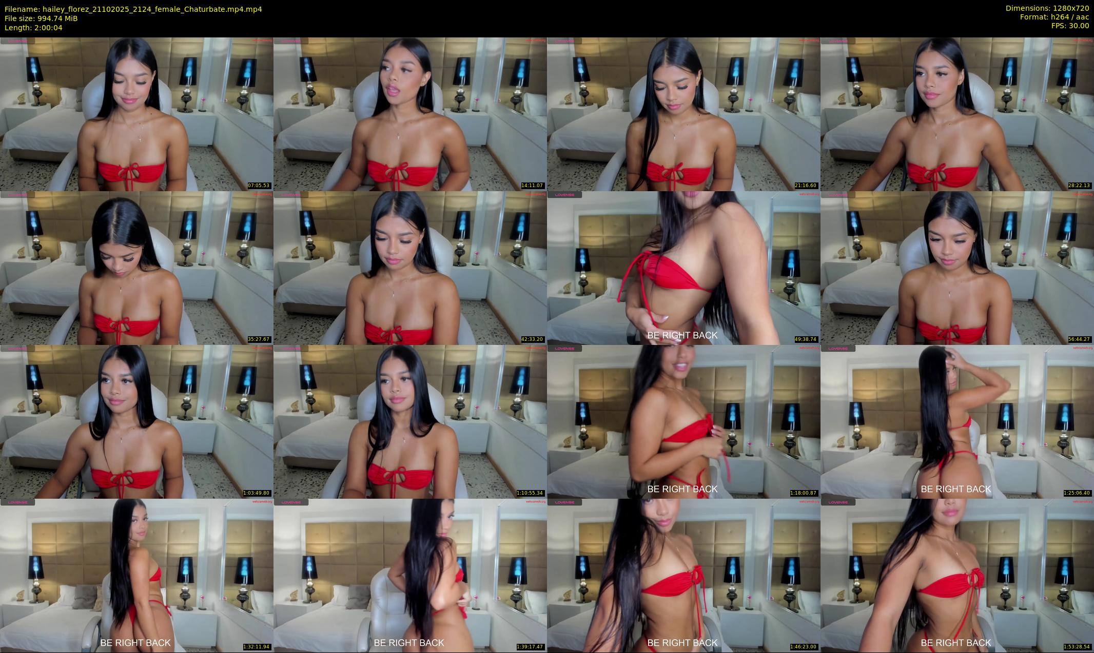 hailey_florez — 121 minute Chaturbate female cam show recording, 720p, Oct 21, 2025