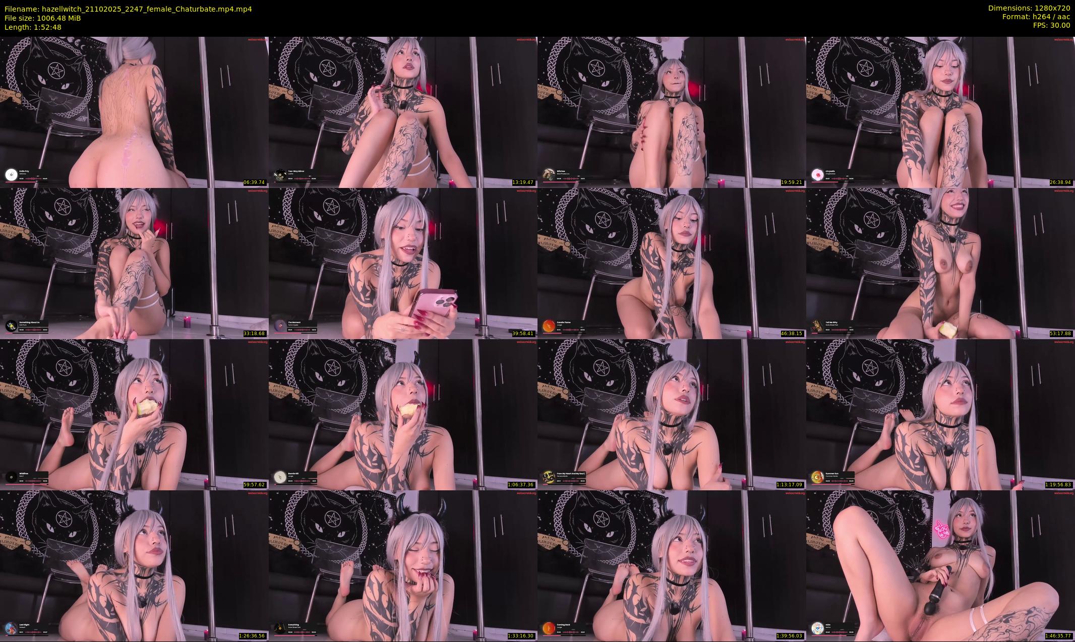 hazellwitch — 113 minute Chaturbate female cam show recording, 720p, Oct 21, 2025