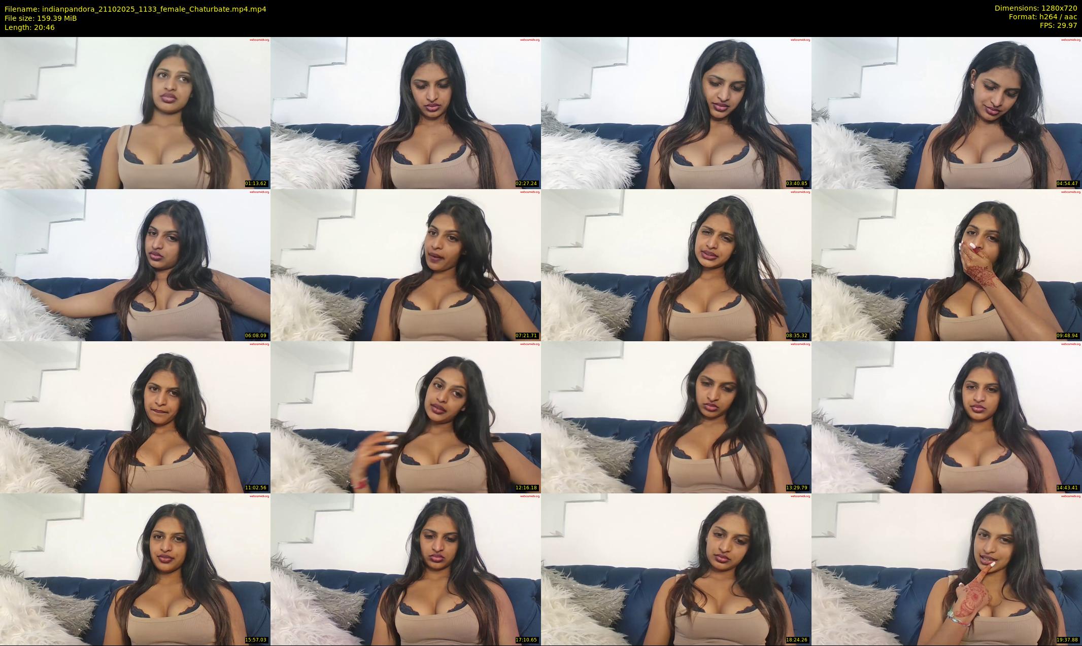 indianpandora — 21 minute Chaturbate female cam show recording, 720p, Oct 21, 2025