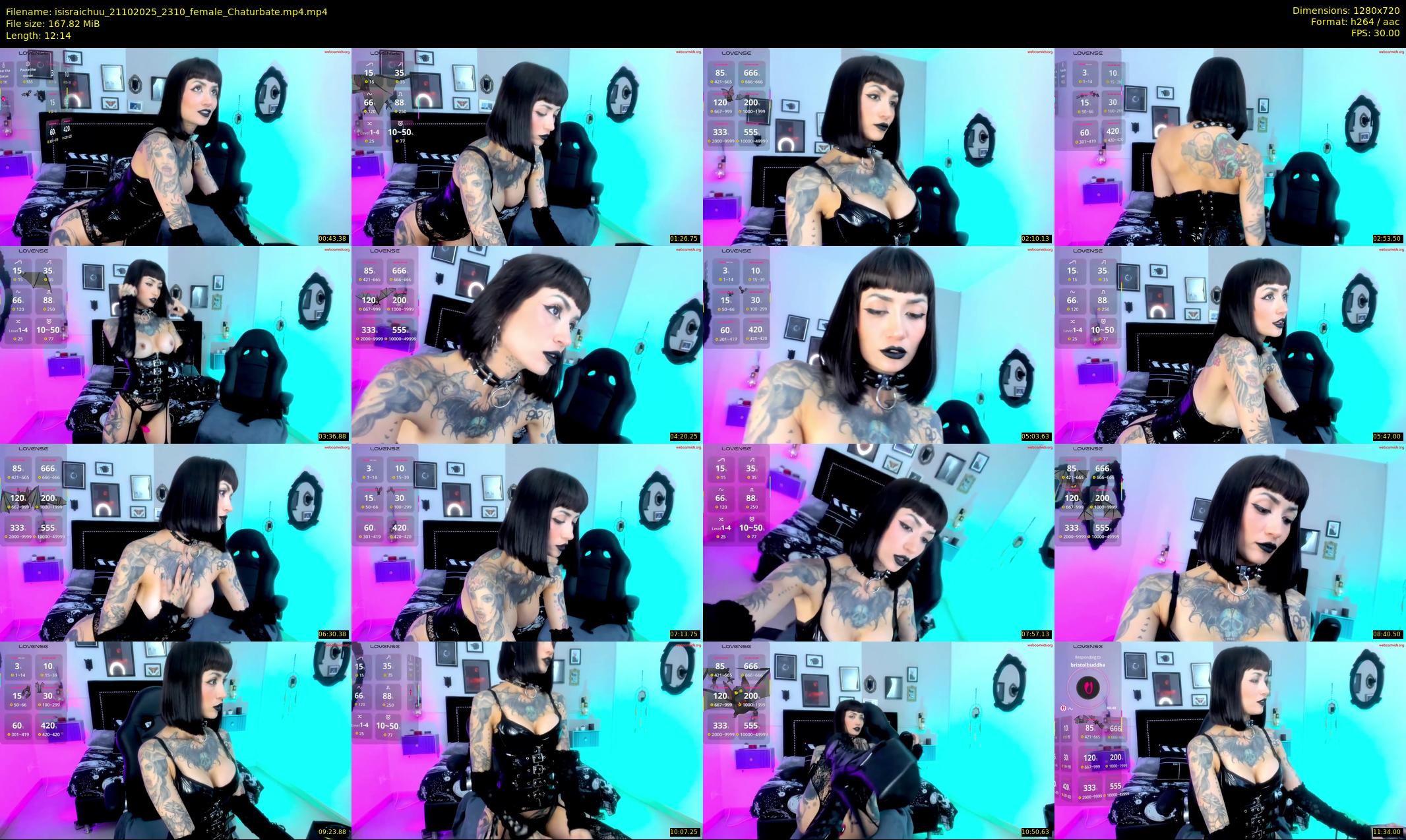isisraichuu — 13 minute Chaturbate female cam show recording, 720p, Oct 21, 2025