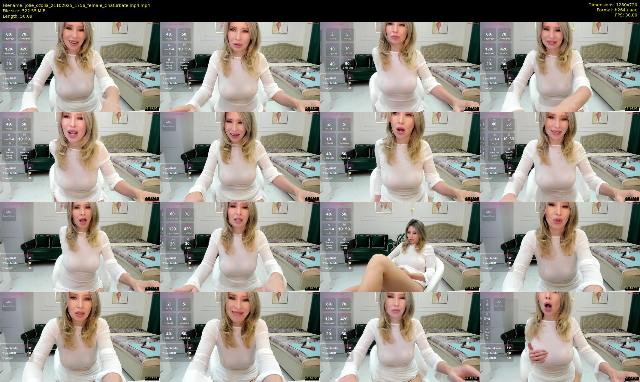 jolie_ozolla — 57 minute Chaturbate female cam show recording, 720p, Oct 21, 2025