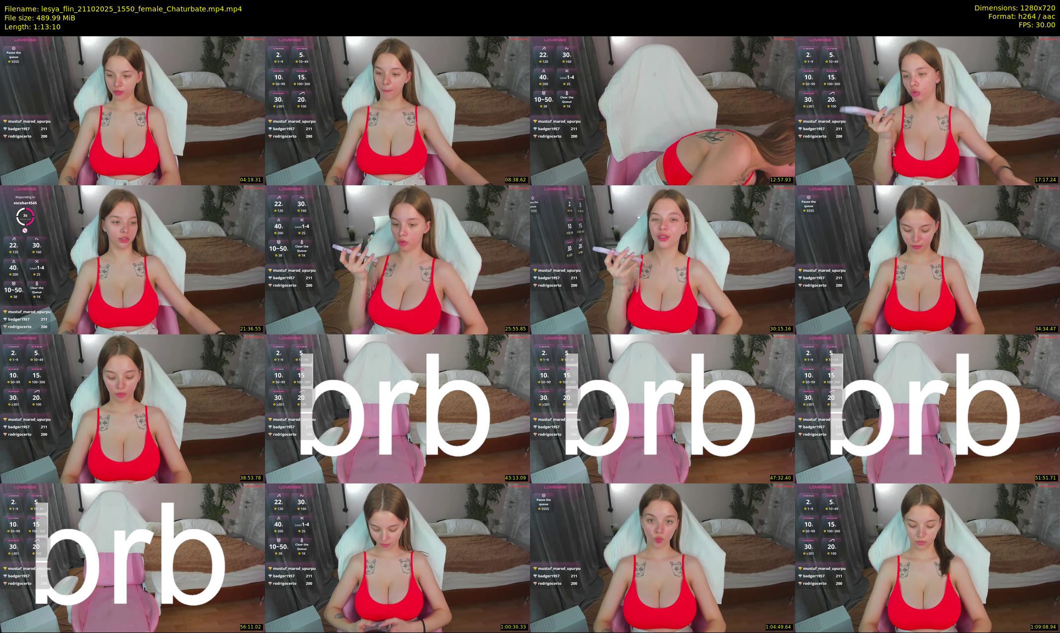 lesya_flin — 74 minute Chaturbate female cam show recording, 720p, Oct 21, 2025