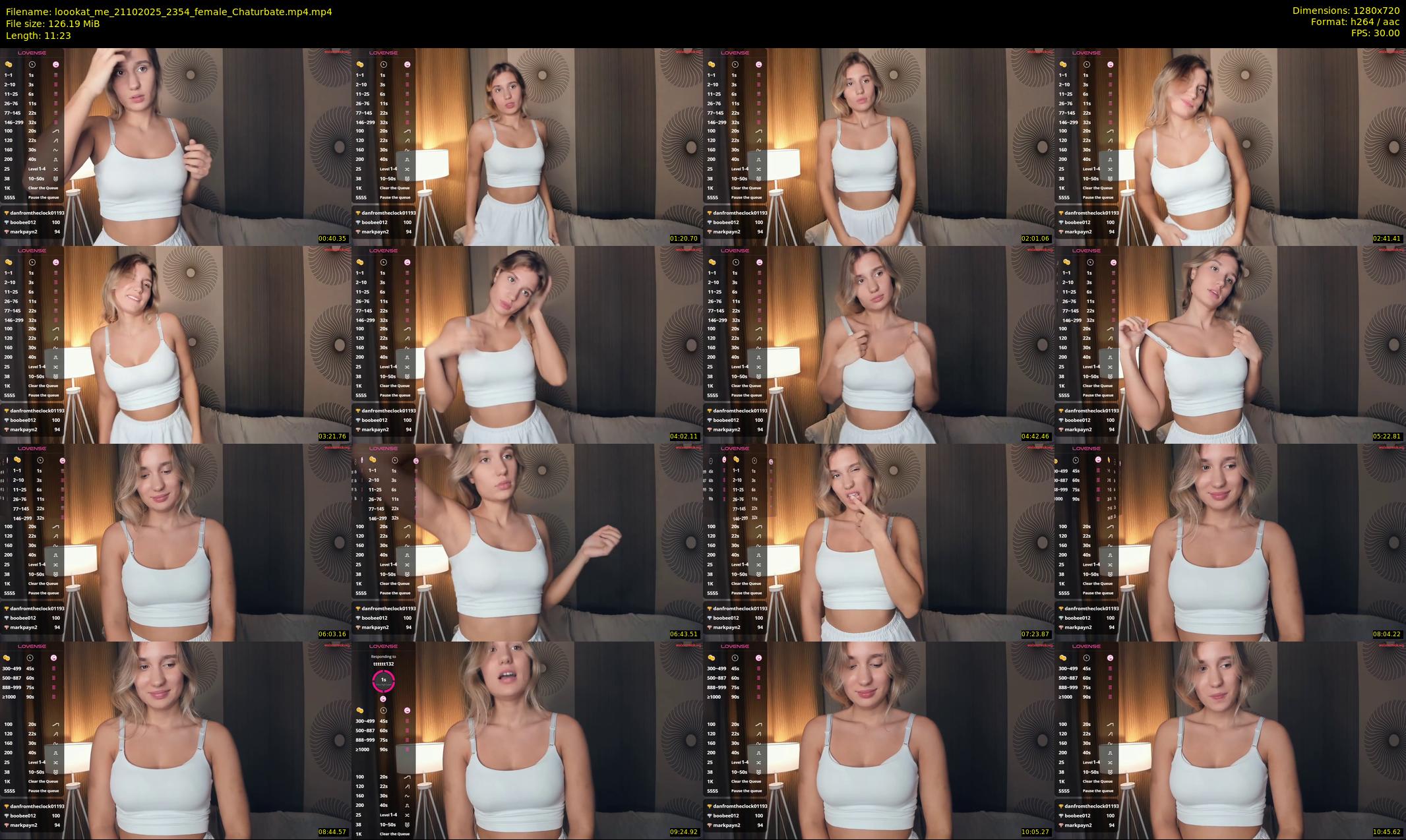 loookat_me — 12 minute Chaturbate female cam show recording, 720p, Oct 21, 2025