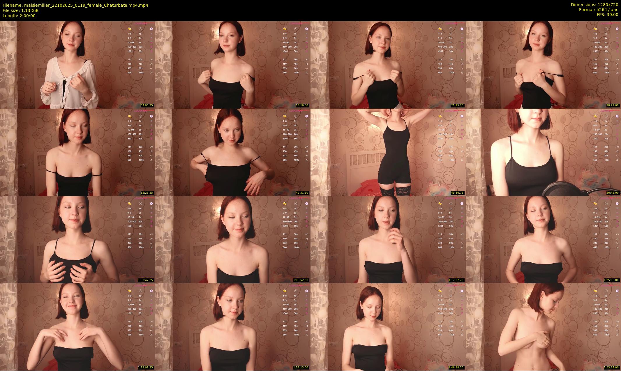 maisiemiller — 120 minute Chaturbate female cam show recording, 720p, Oct 22, 2025