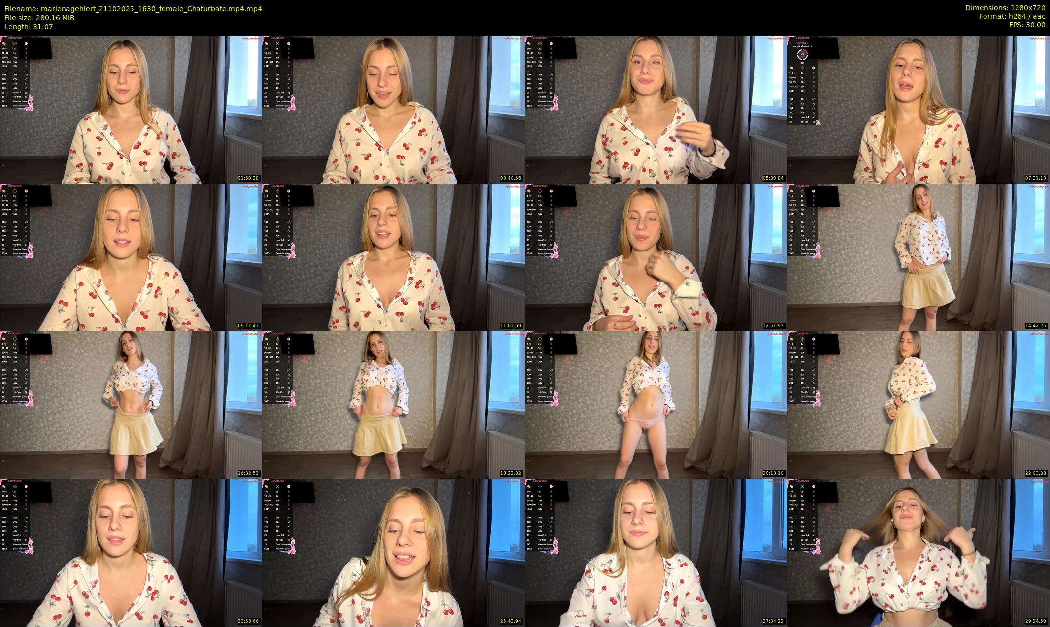 marlenagehlert — 32 minute Chaturbate female cam show recording, 720p, Oct 21, 2025