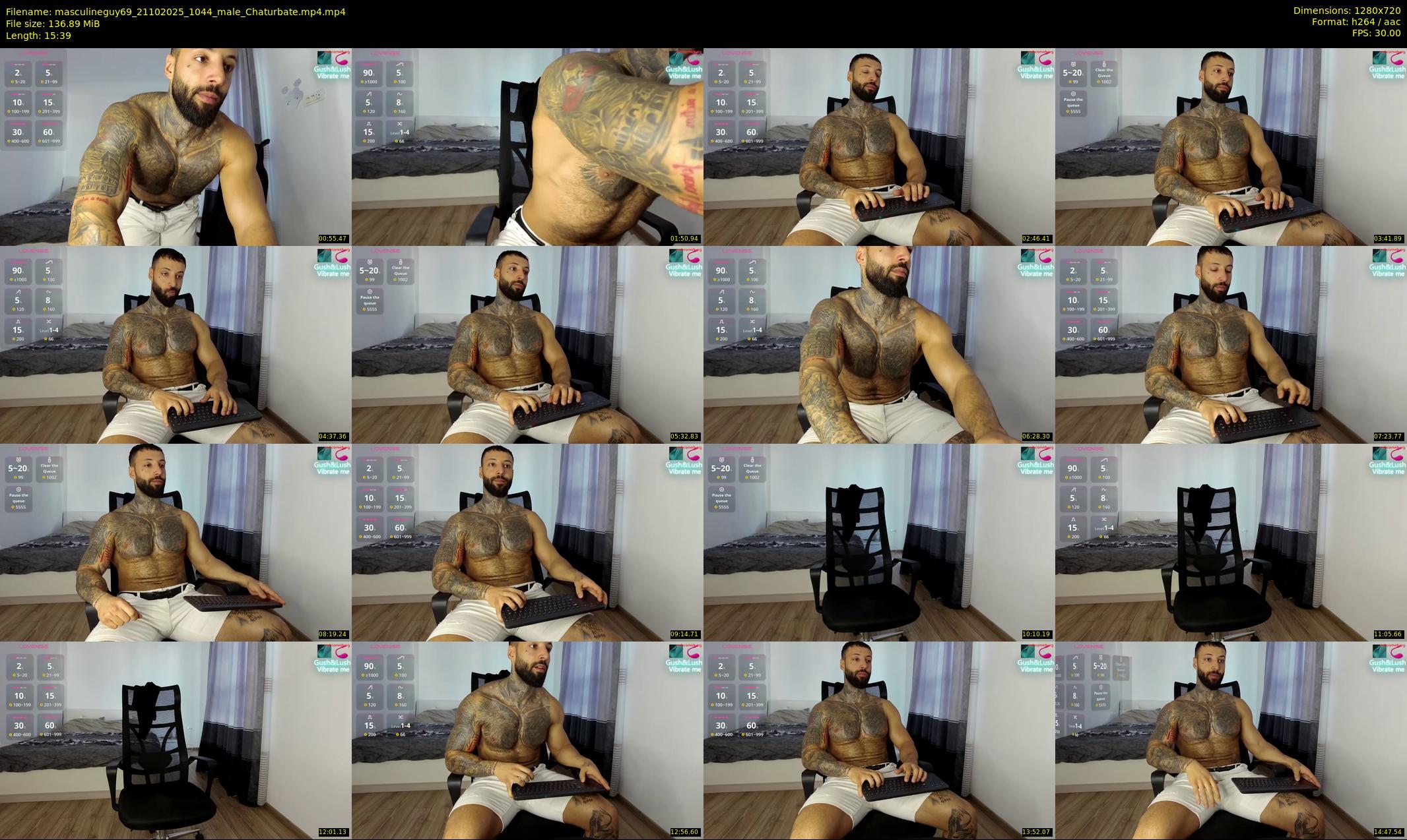 masculineguy69 — 16 minute Chaturbate male cam show recording, 720p, Oct 21, 2025