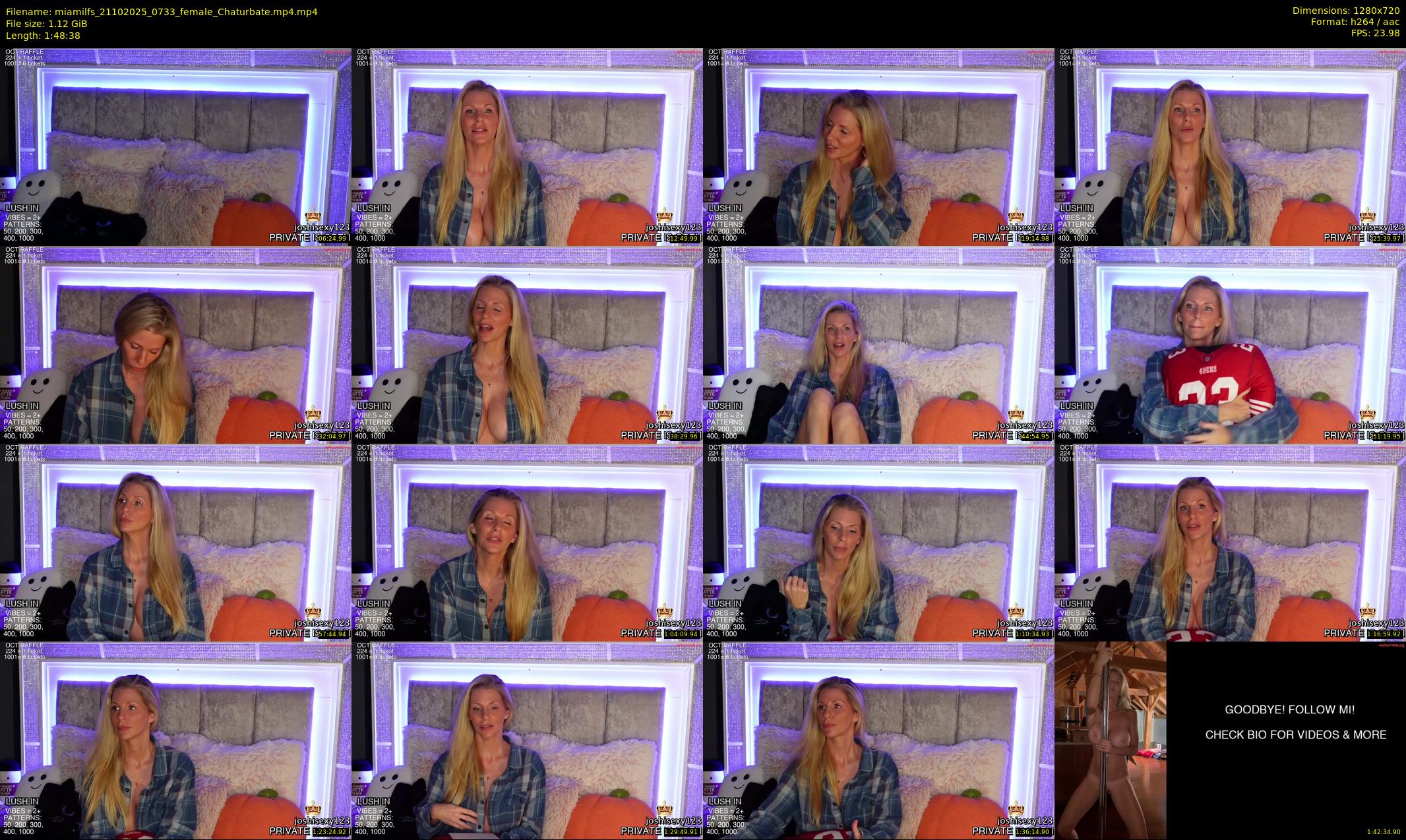 miamilfs — 109 minute Chaturbate female cam show recording, 720p, Oct 21, 2025