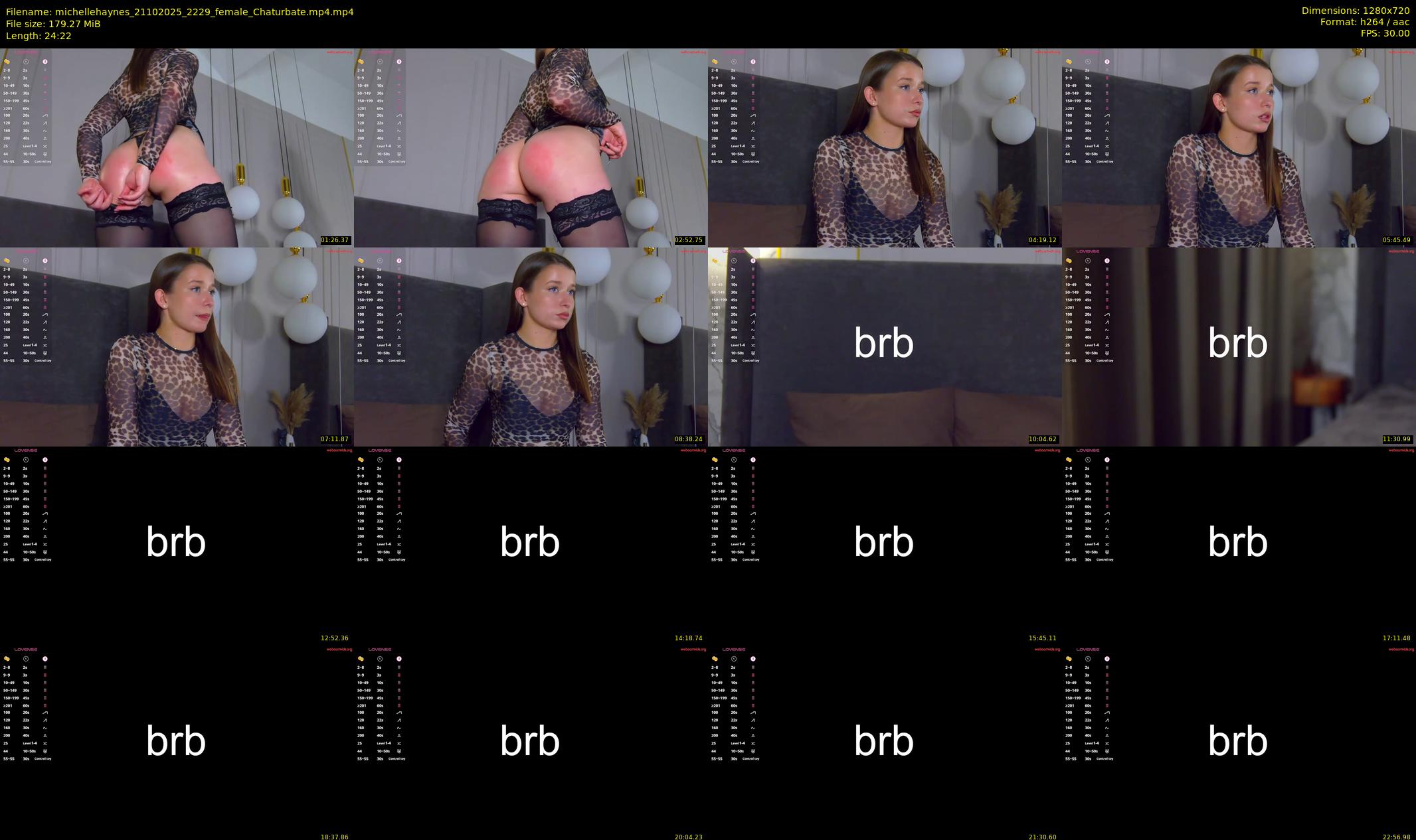 michellehaynes — 25 minute Chaturbate female cam show recording, 720p, Oct 21, 2025