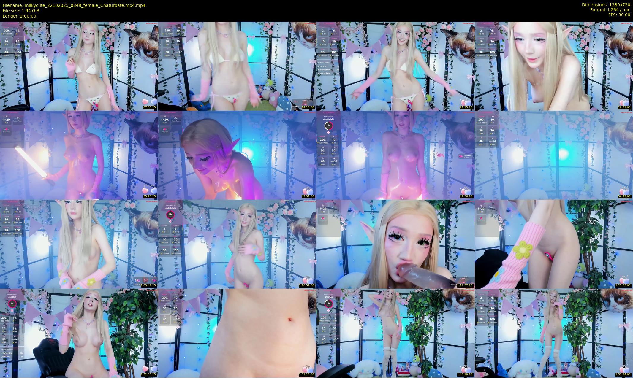 milkycute — 120 minute Chaturbate female cam show recording, 720p, Oct 22, 2025