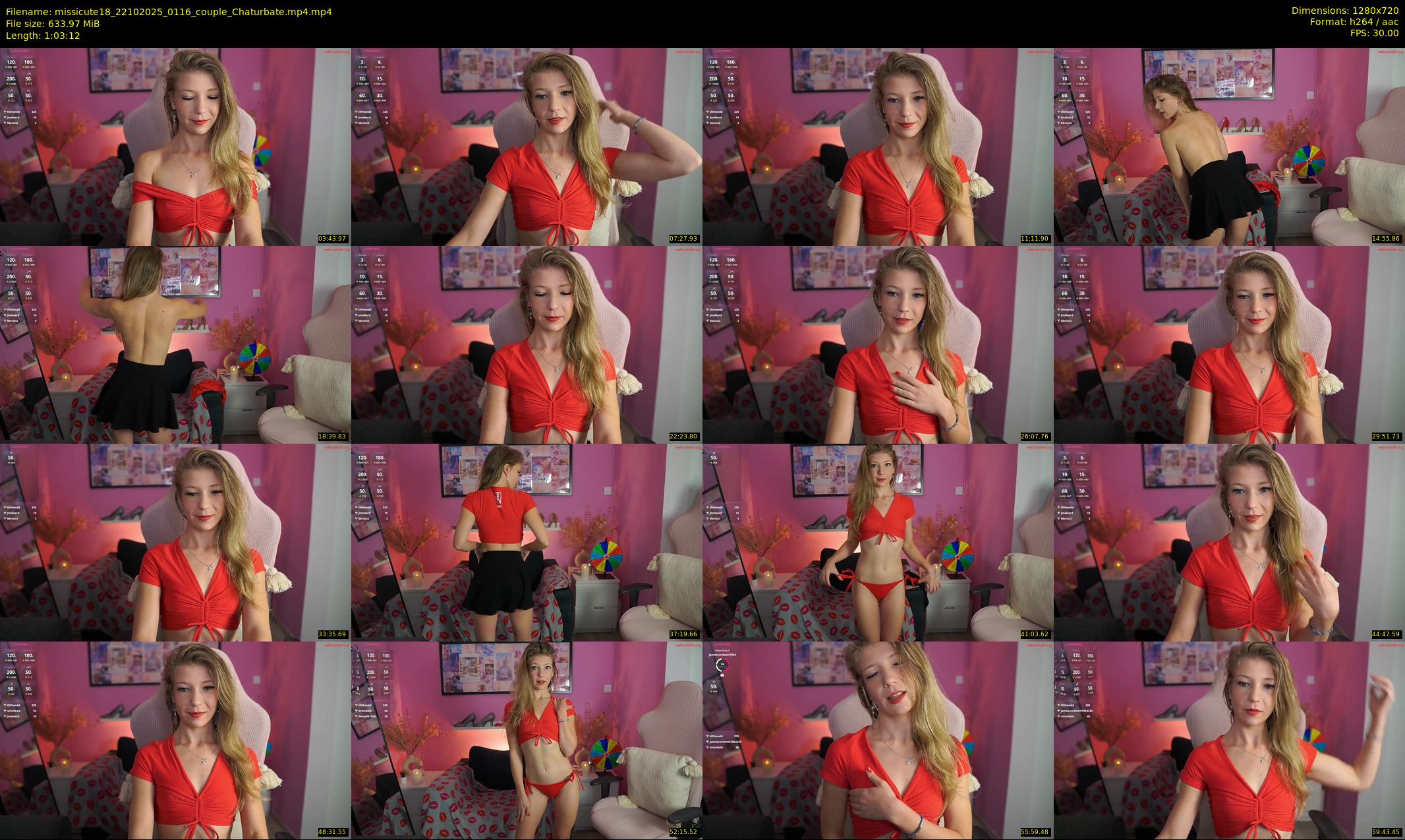missicute18 — 64 minute Chaturbate female cam show recording, 720p, Oct 22, 2025