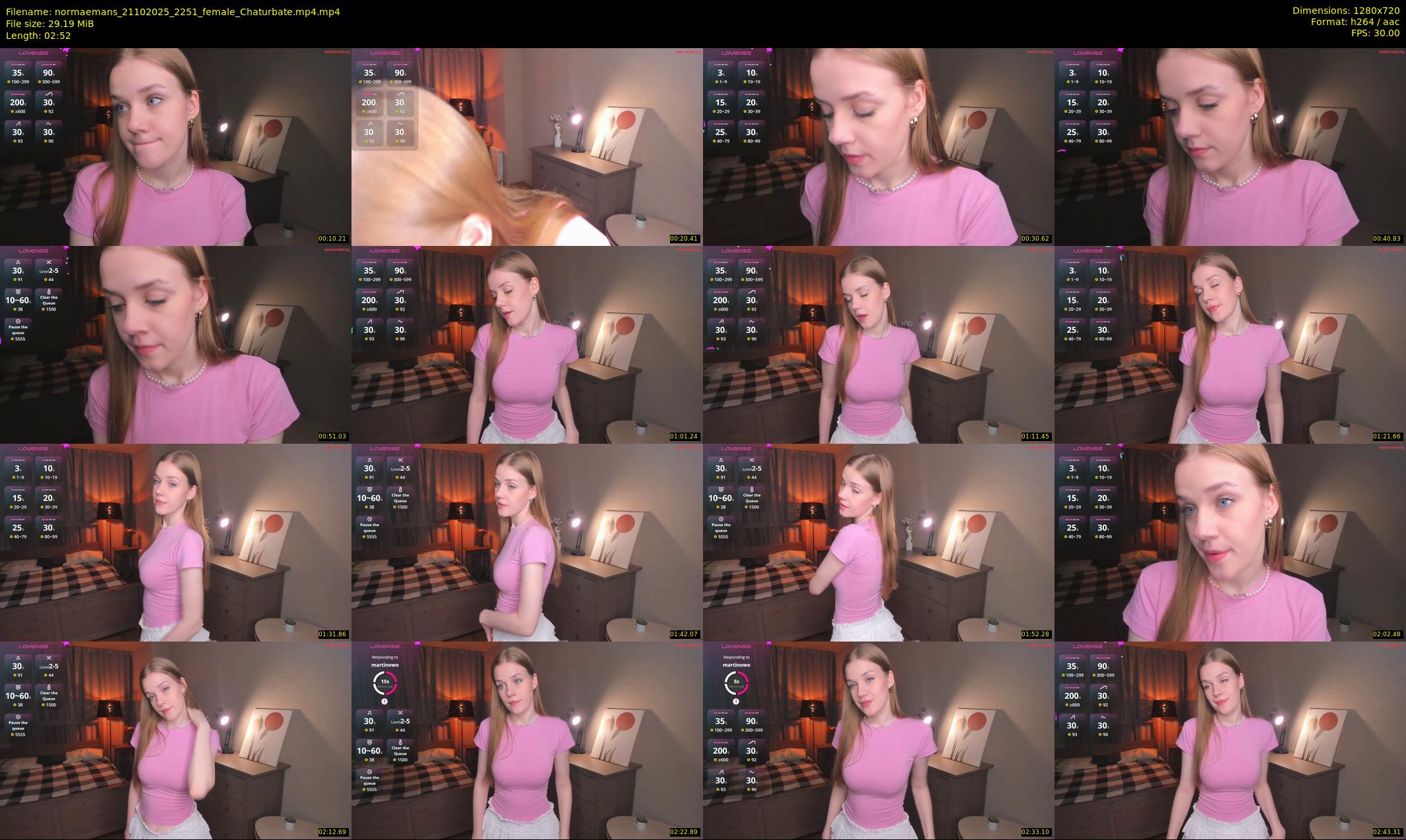 normaemans — 3 minute Chaturbate female cam show recording, 720p, Oct 21, 2025