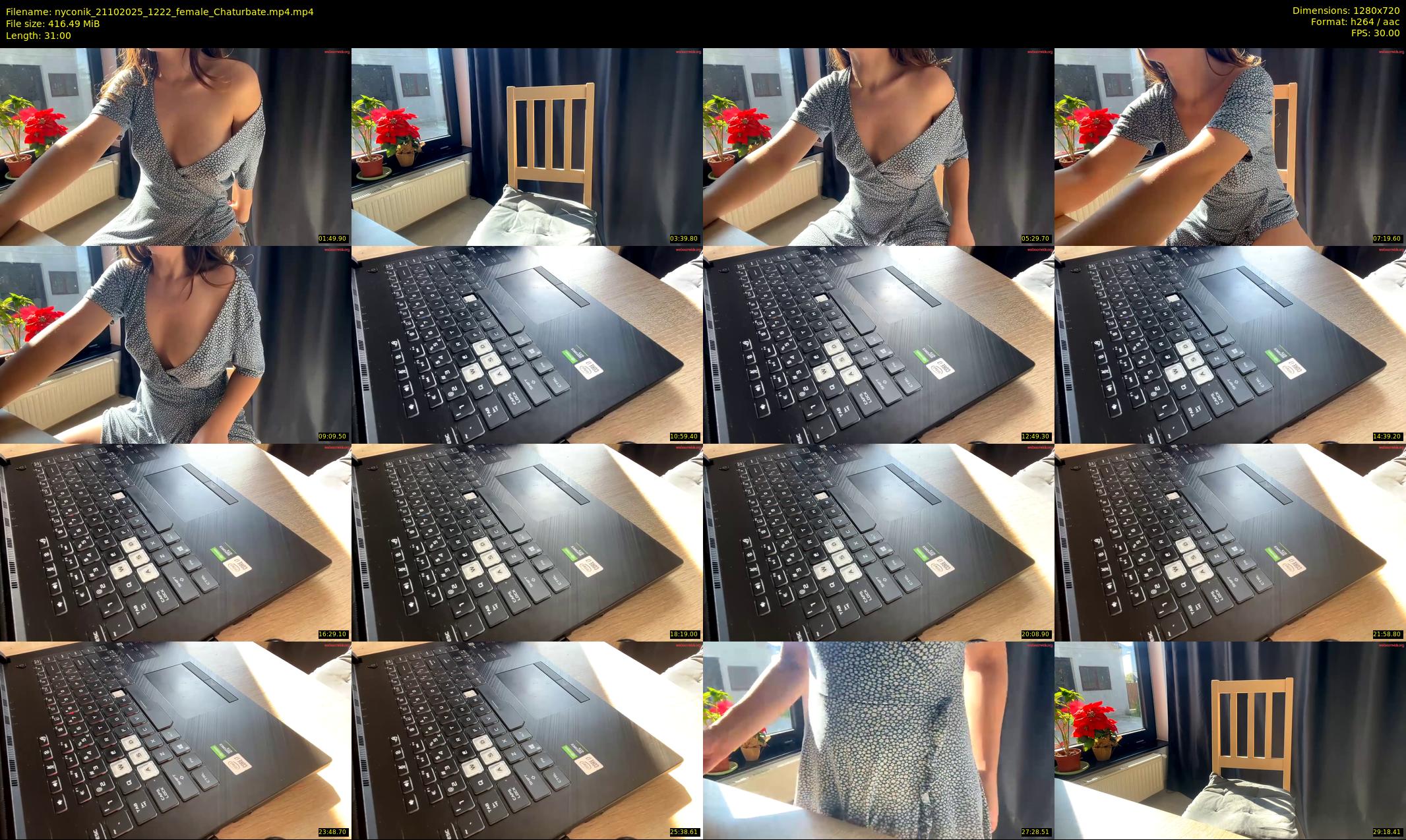 nyconik — 31 minute Chaturbate female cam show recording, 720p, Oct 21, 2025