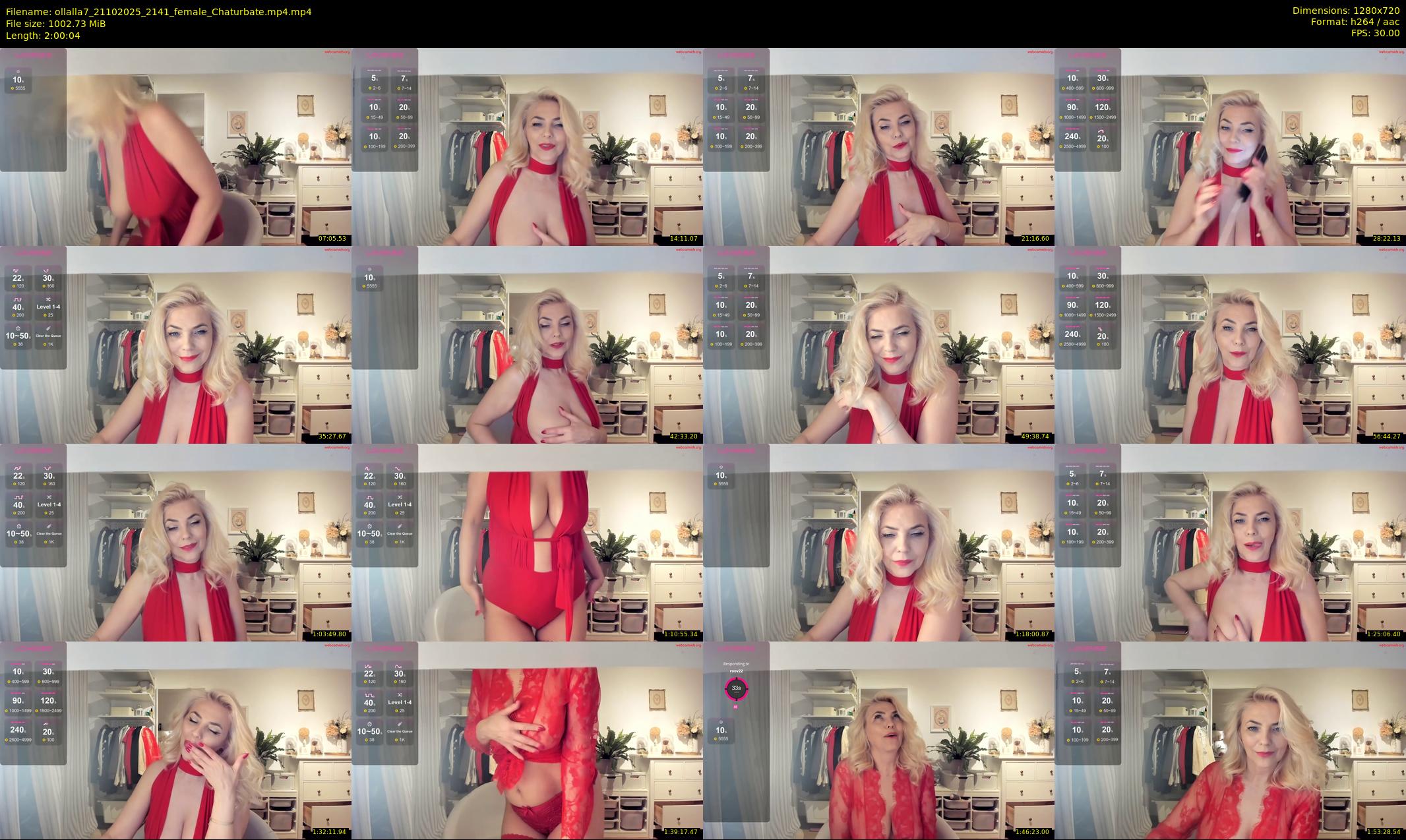ollalla7 — 121 minute Chaturbate female cam show recording, 720p, Oct 21, 2025